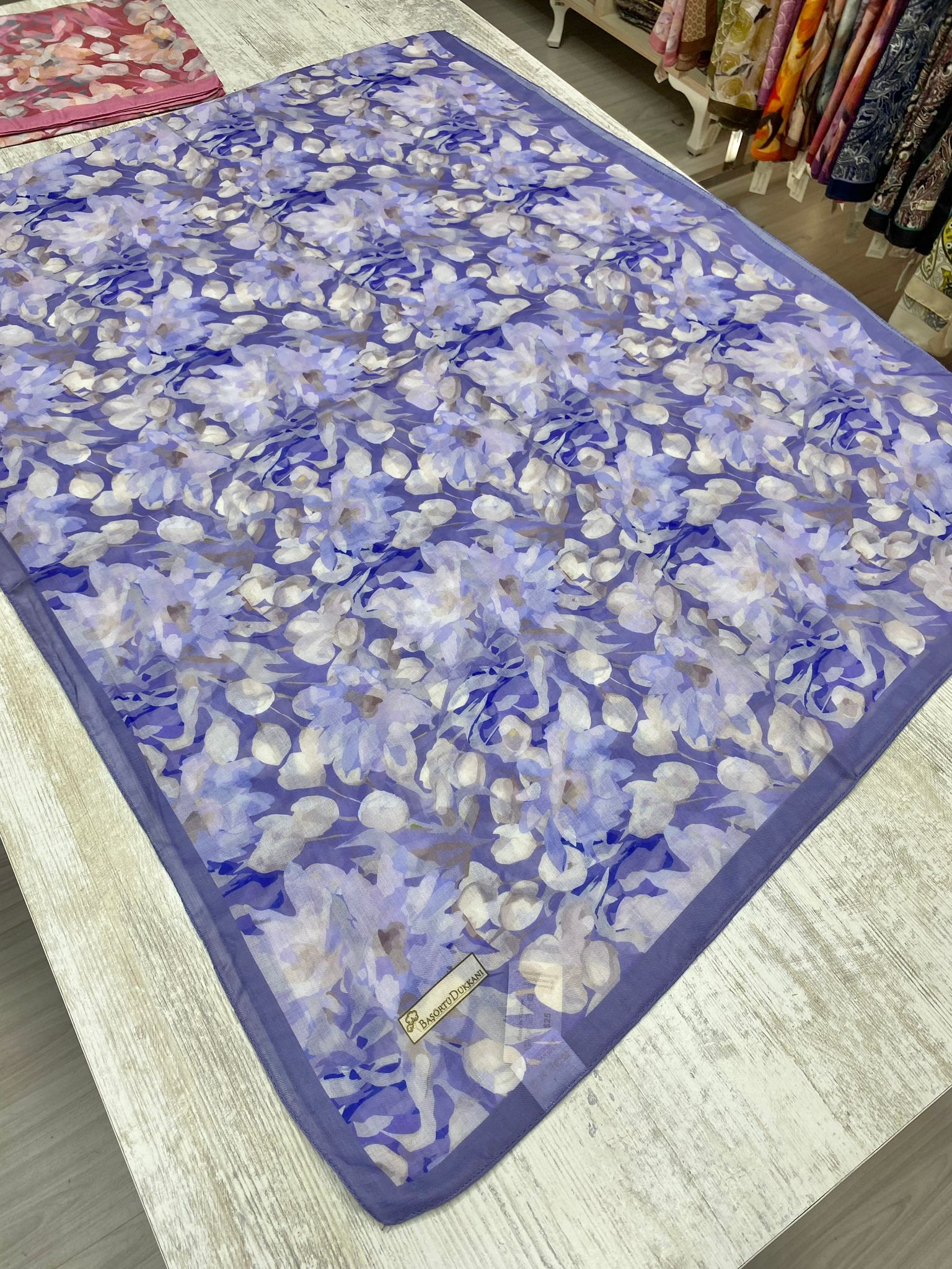 Garden Design Hijab - Sapphire Blue