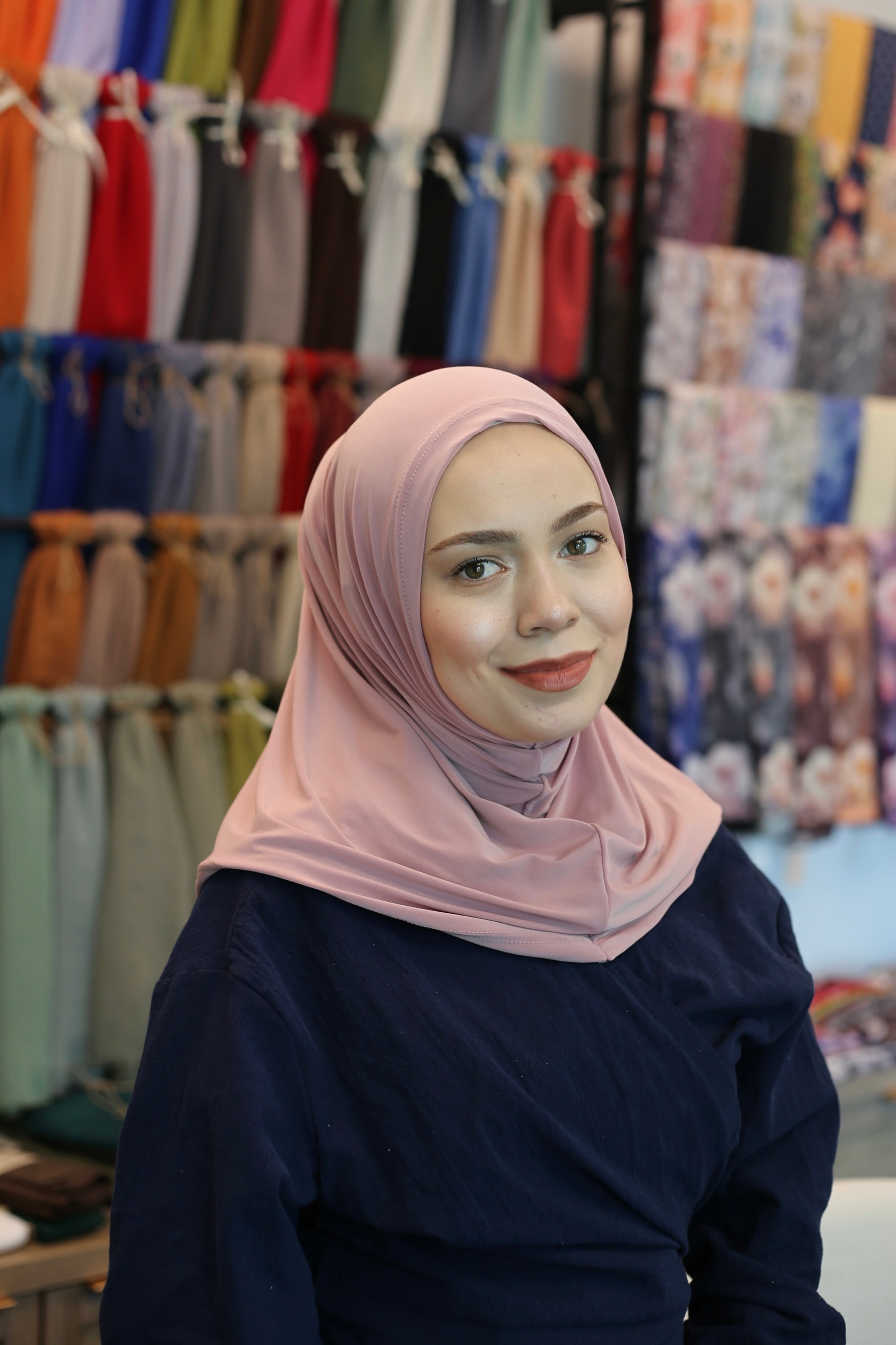 New Athletic Hijab -Blush Pink (No Snap Closure)