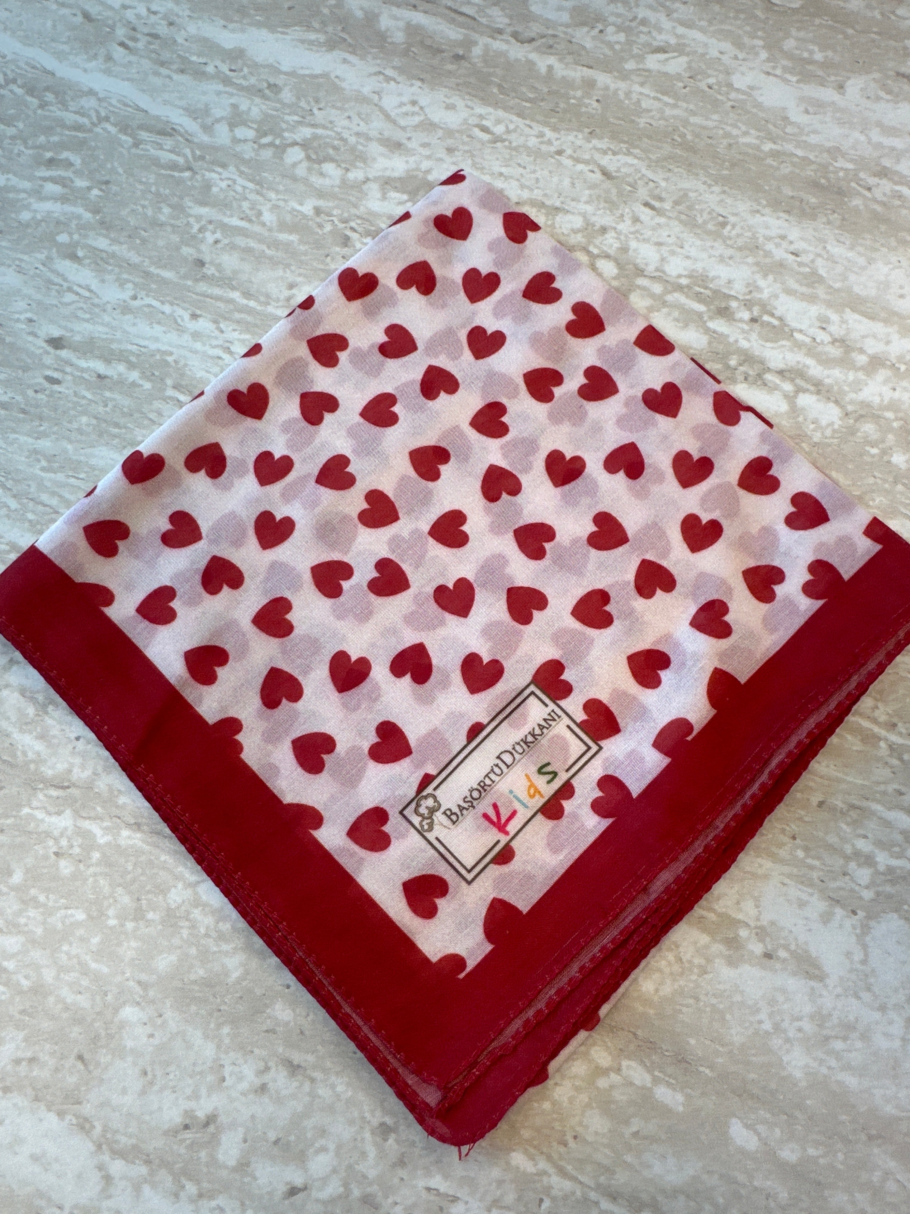 Mom & Kids Hijab - Red Heart