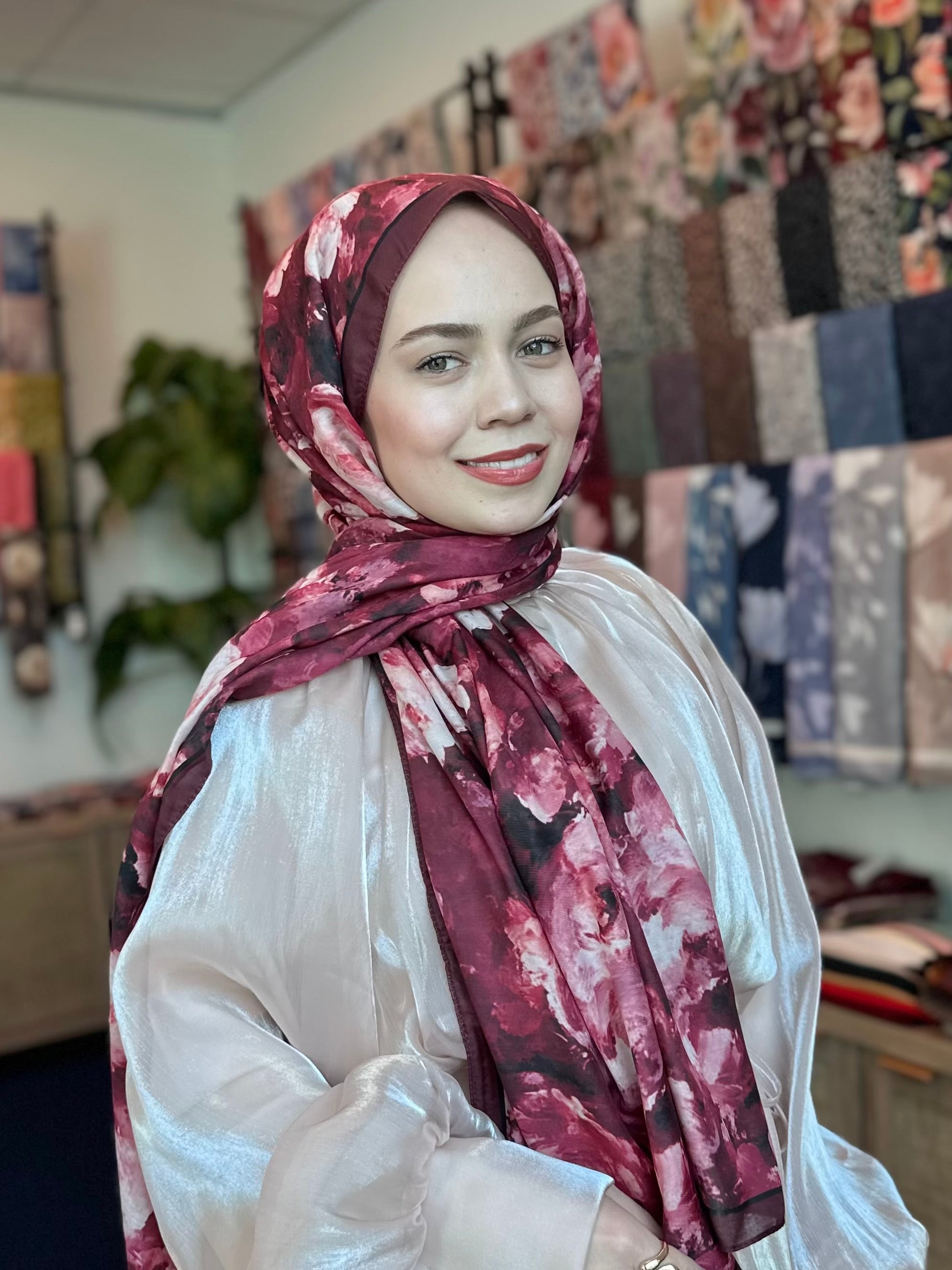 Rose Blend Hijab - Wine