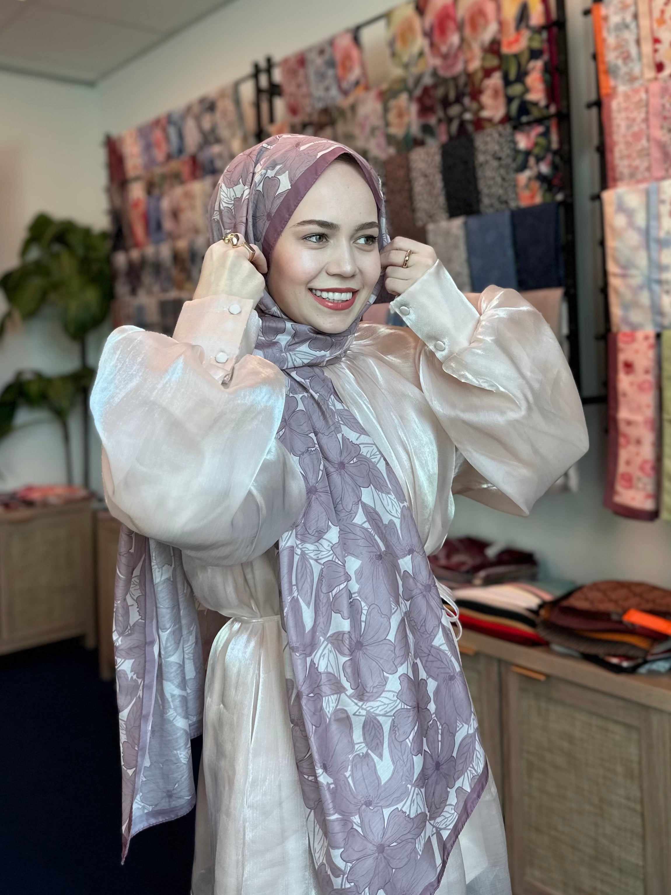 Floria Touch Hijab - Dusty Rose