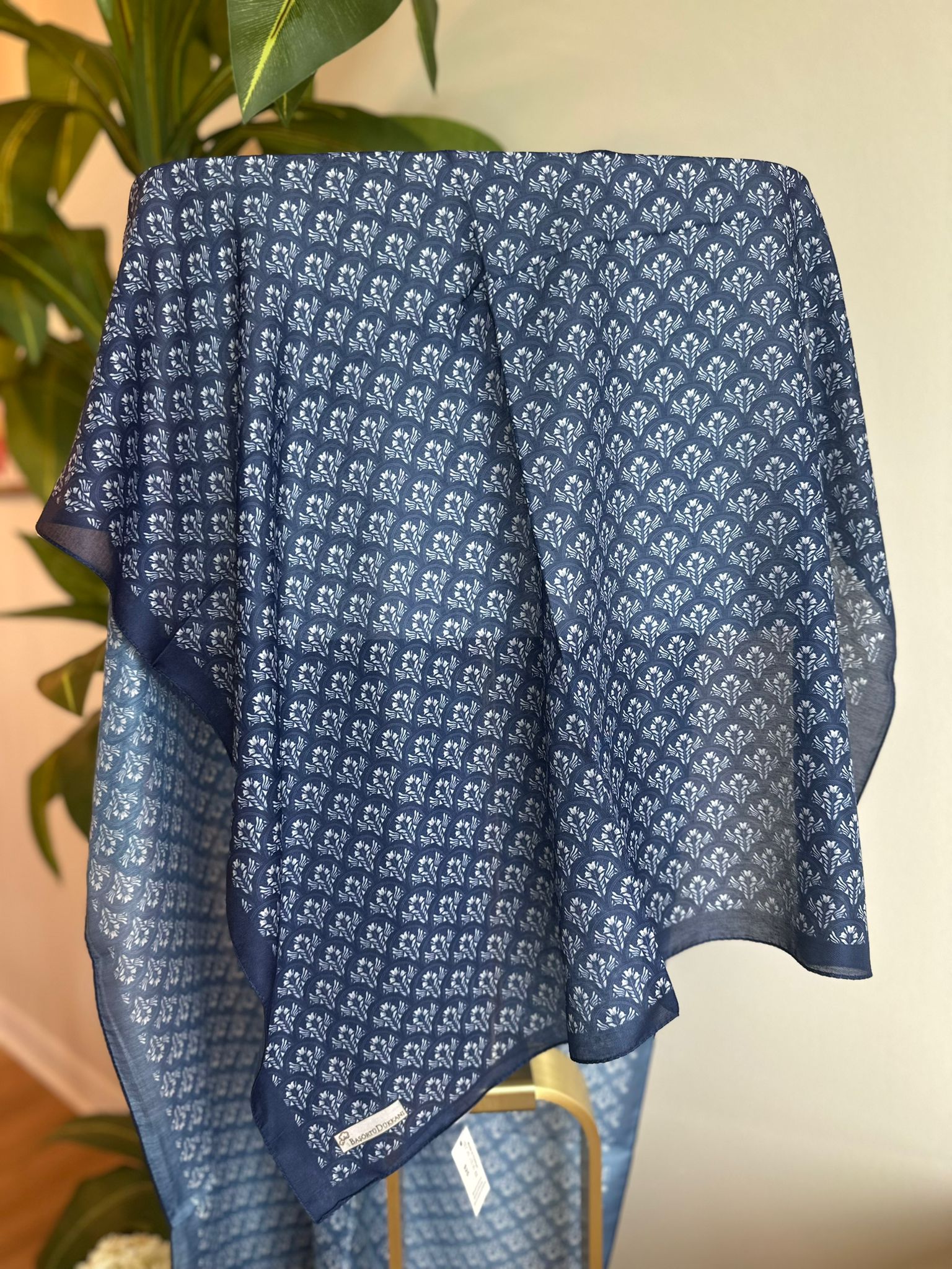Minimal Pattern Hijab - Midnight Blue