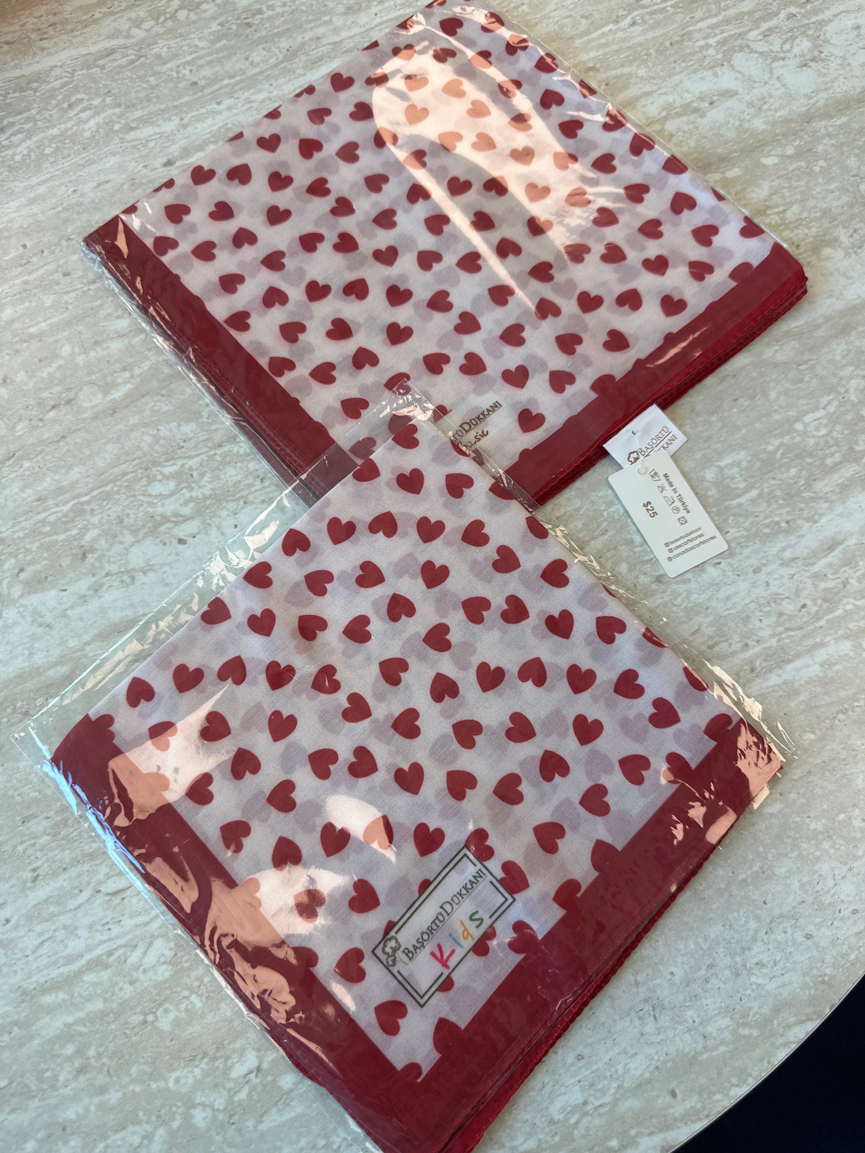 Mom & Kids Hijab - Red Heart