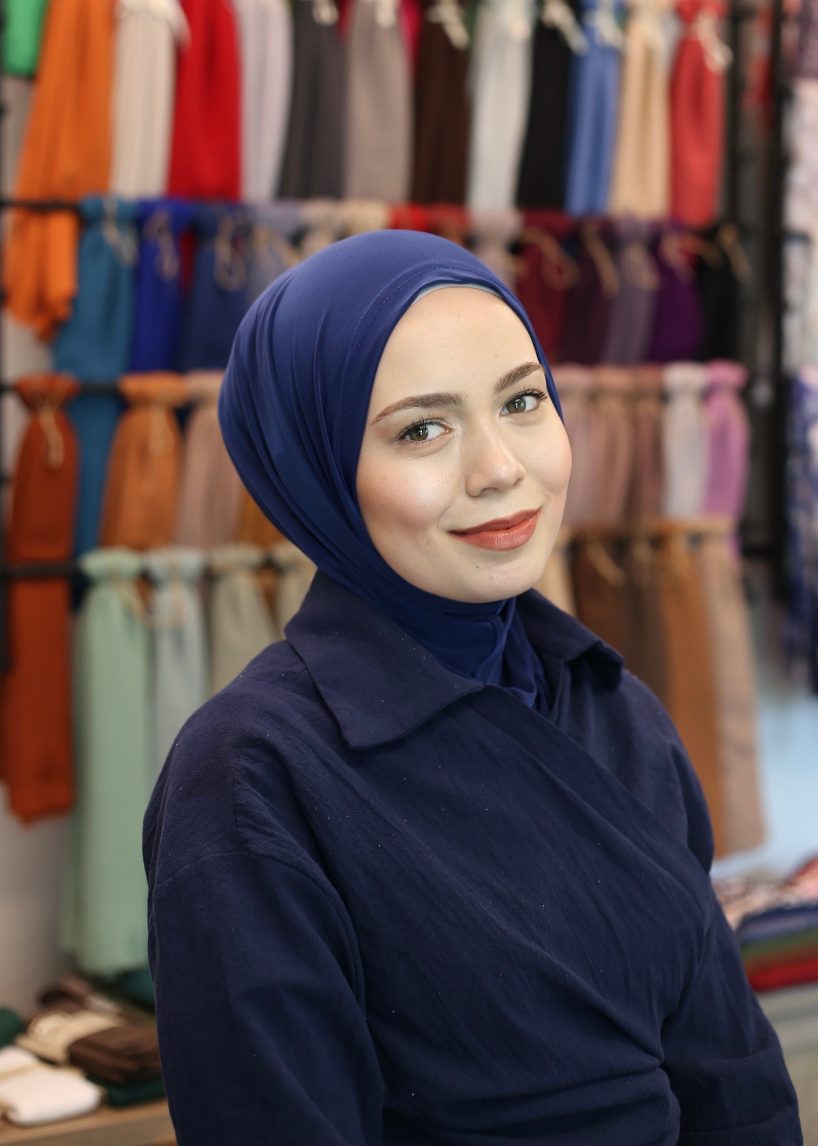 New Athletic Hijab -Petrol Blue (No Snap Closure)
