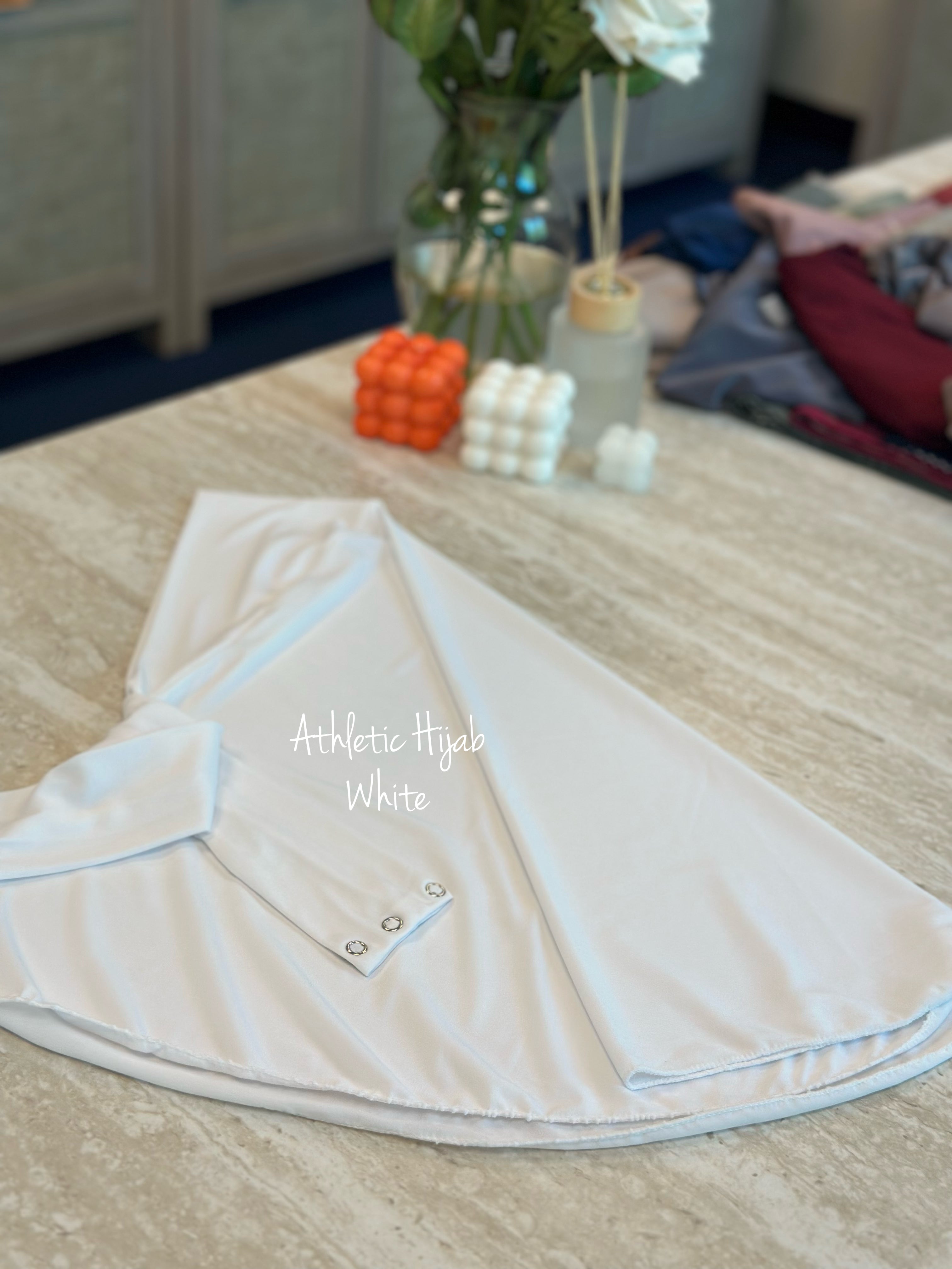 Athletic Hijab - White