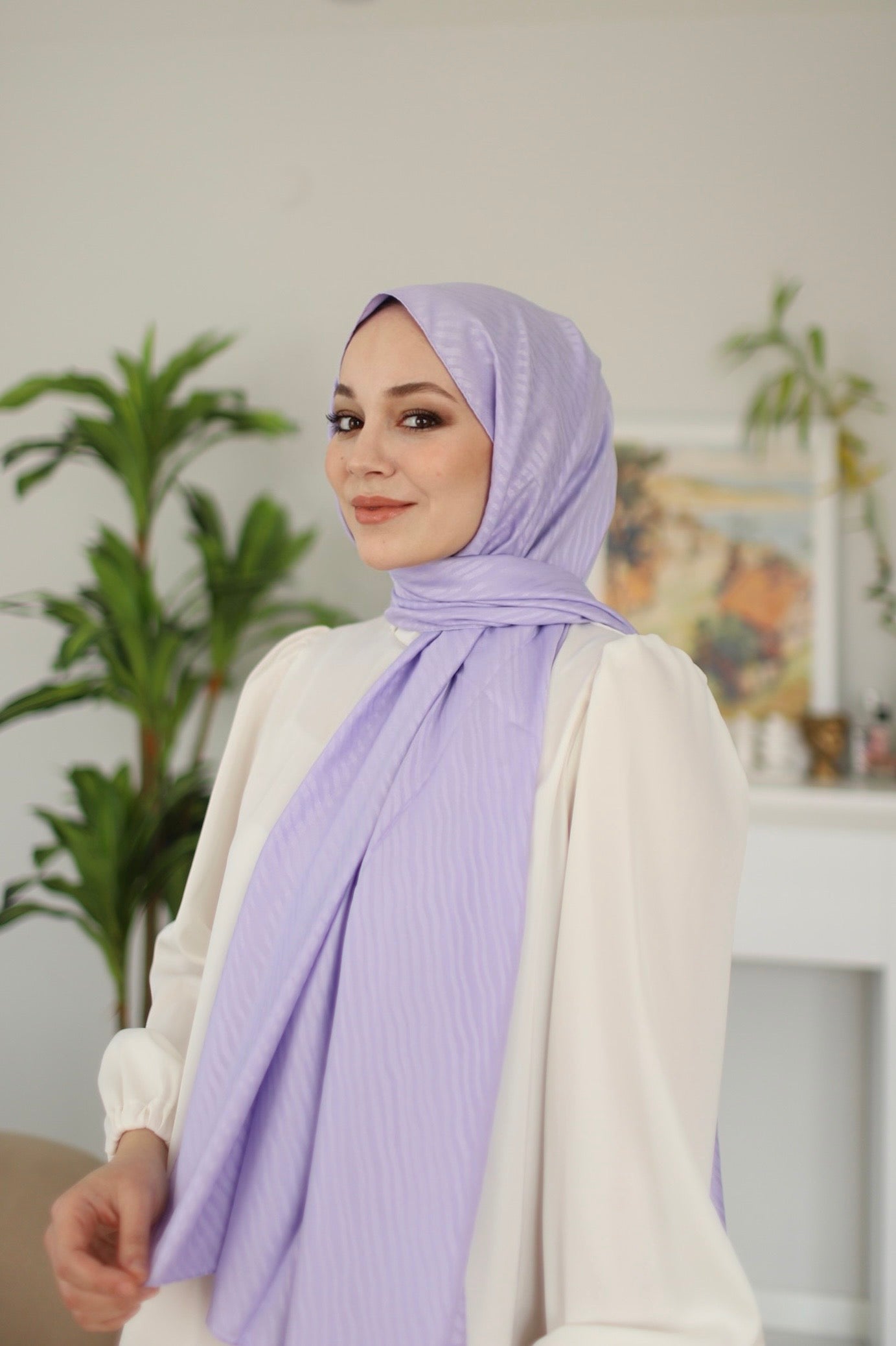 Jacquard Hijab - Lilac