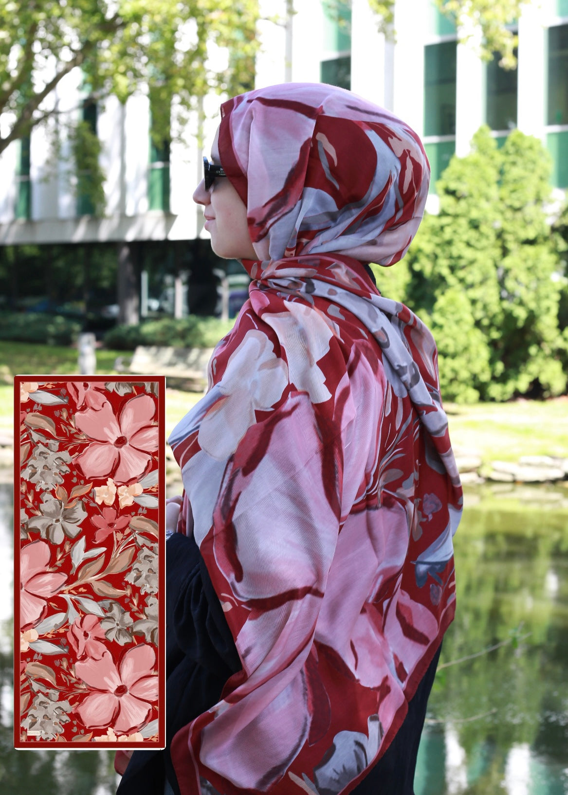 Lily Hijab - Burgundy