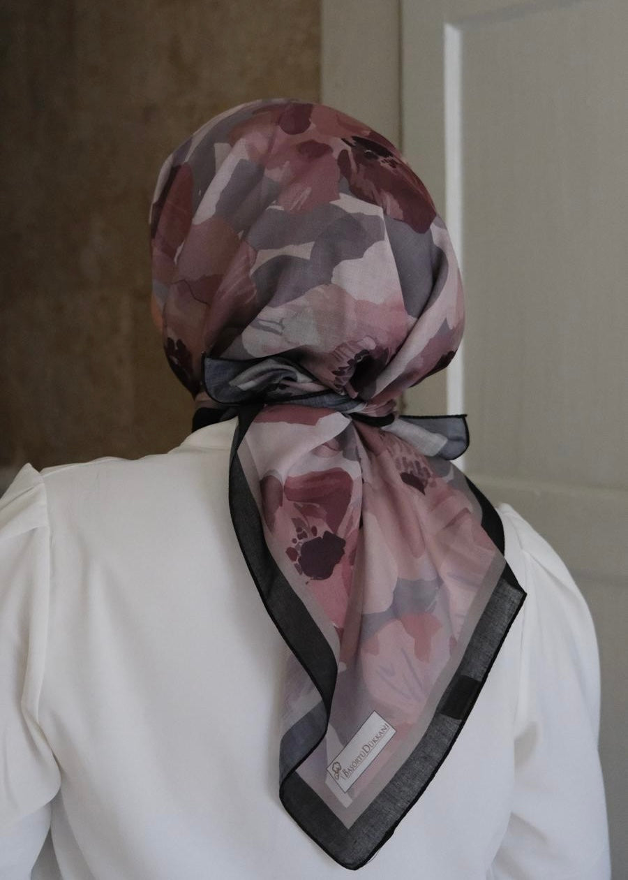 Maribel Square Scarf - Vintage Rose