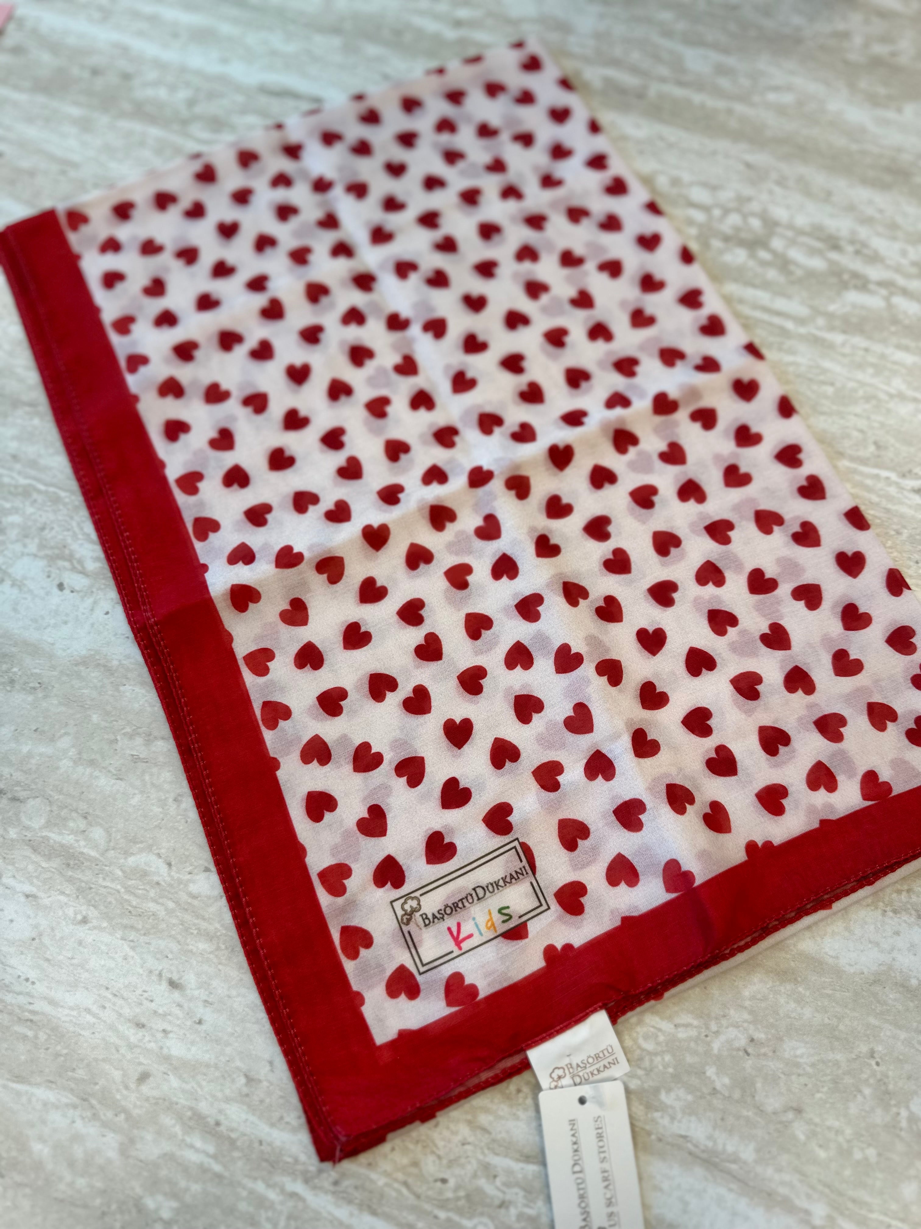 Kids Hijab - Red Heart