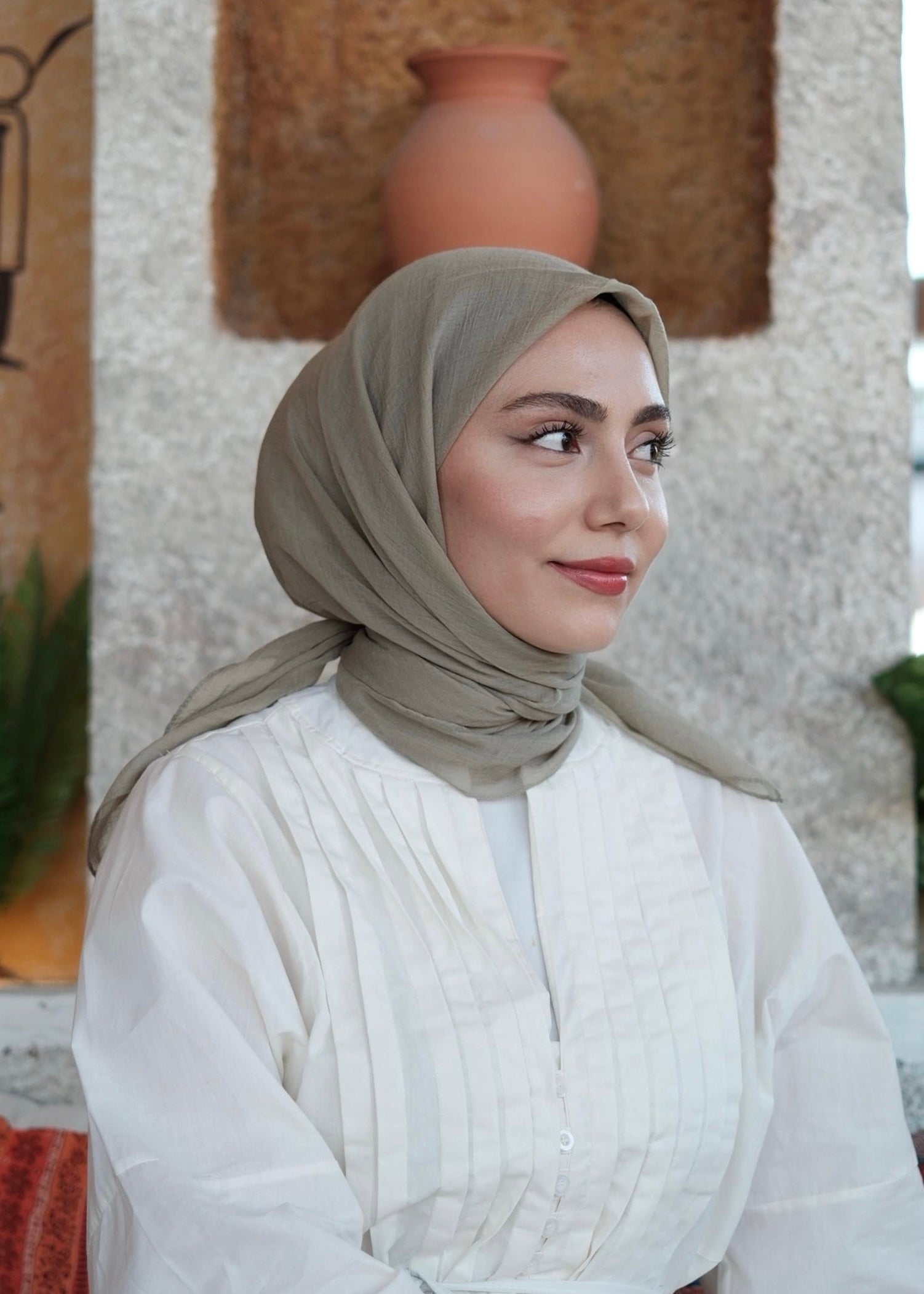 Relax Square Scarf - Pastel Green
