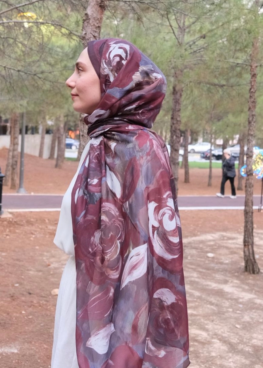 Rosara Hijab - Burgundy
