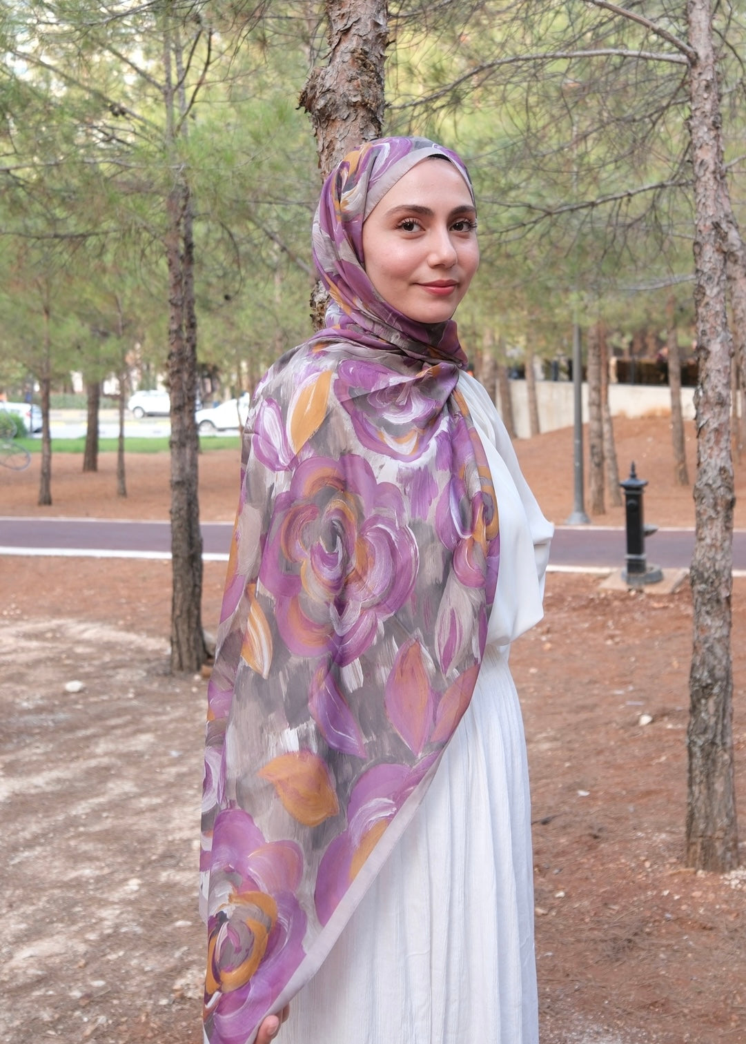 Rosara Hijab - Taupe-Plum