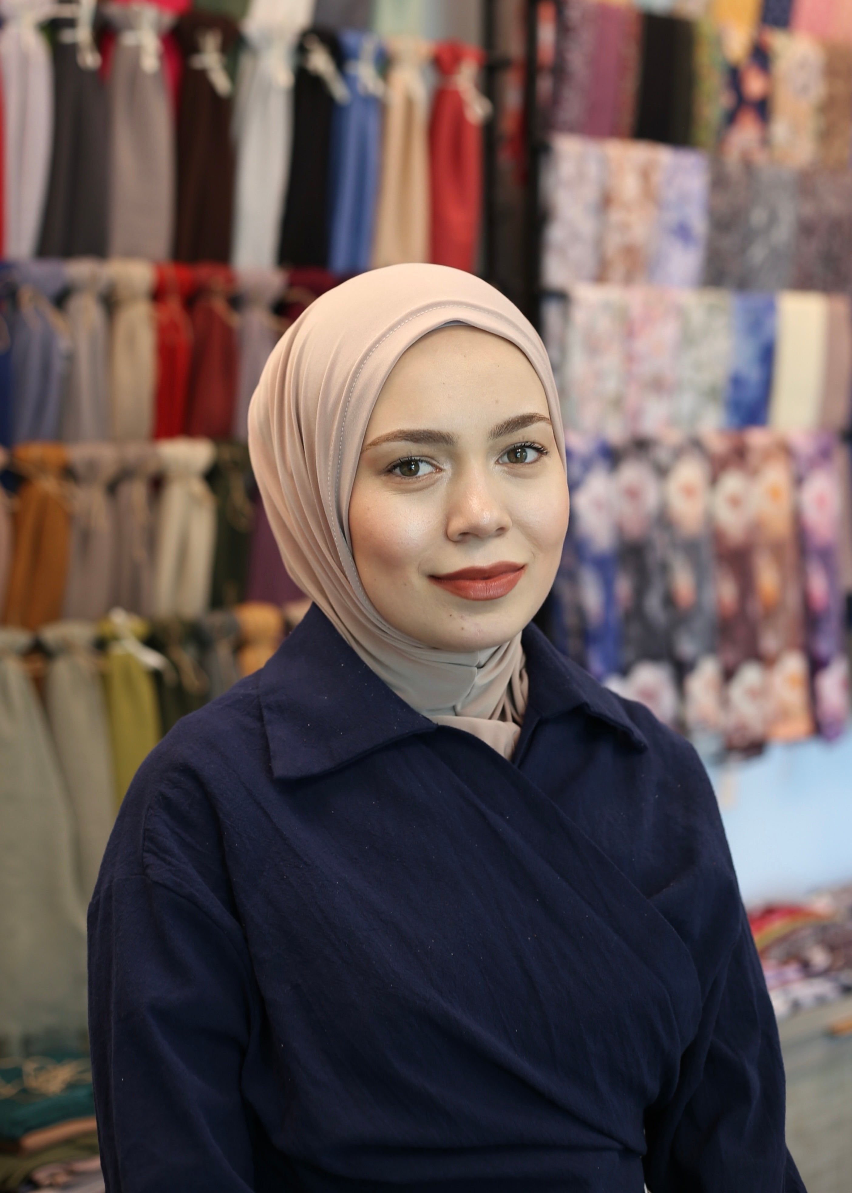 New Athletic Hijab -Nude (No Snap Closure)
