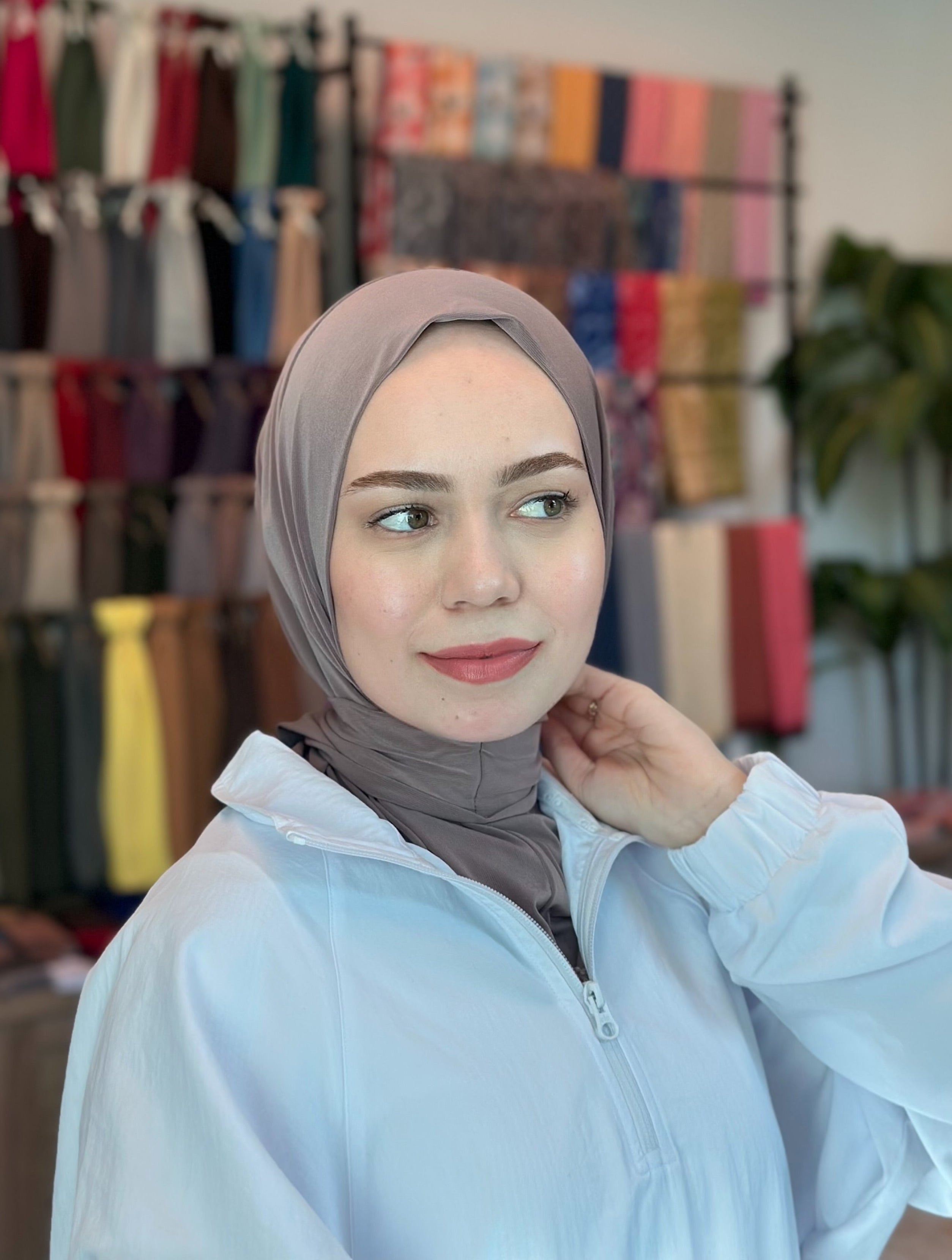 Athletic Hijab - Soft Taupe
