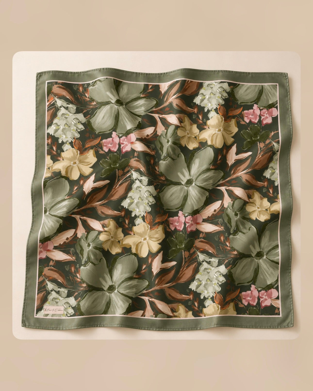 Lily Square Scarf - Khaki