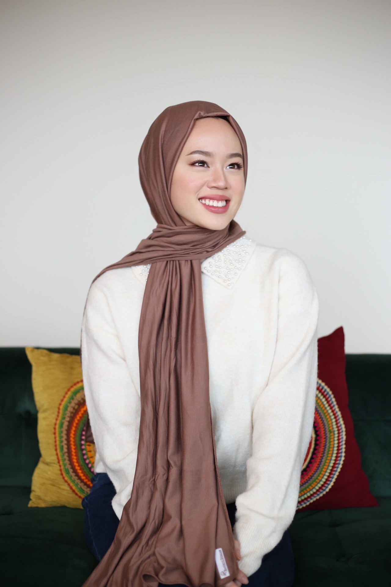 Jersey Hijab - Rosy Brown