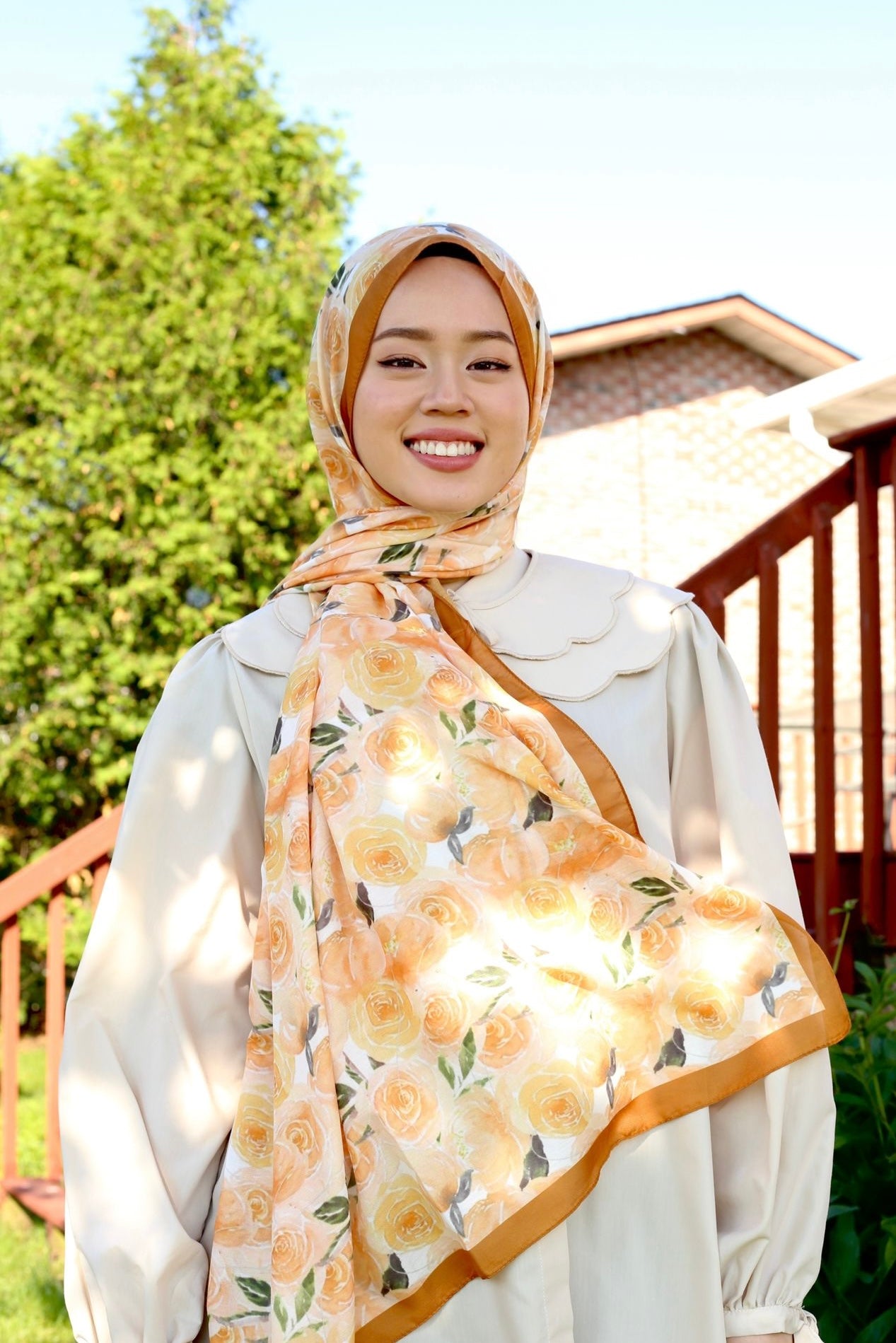 Rose Hijab - Mustard