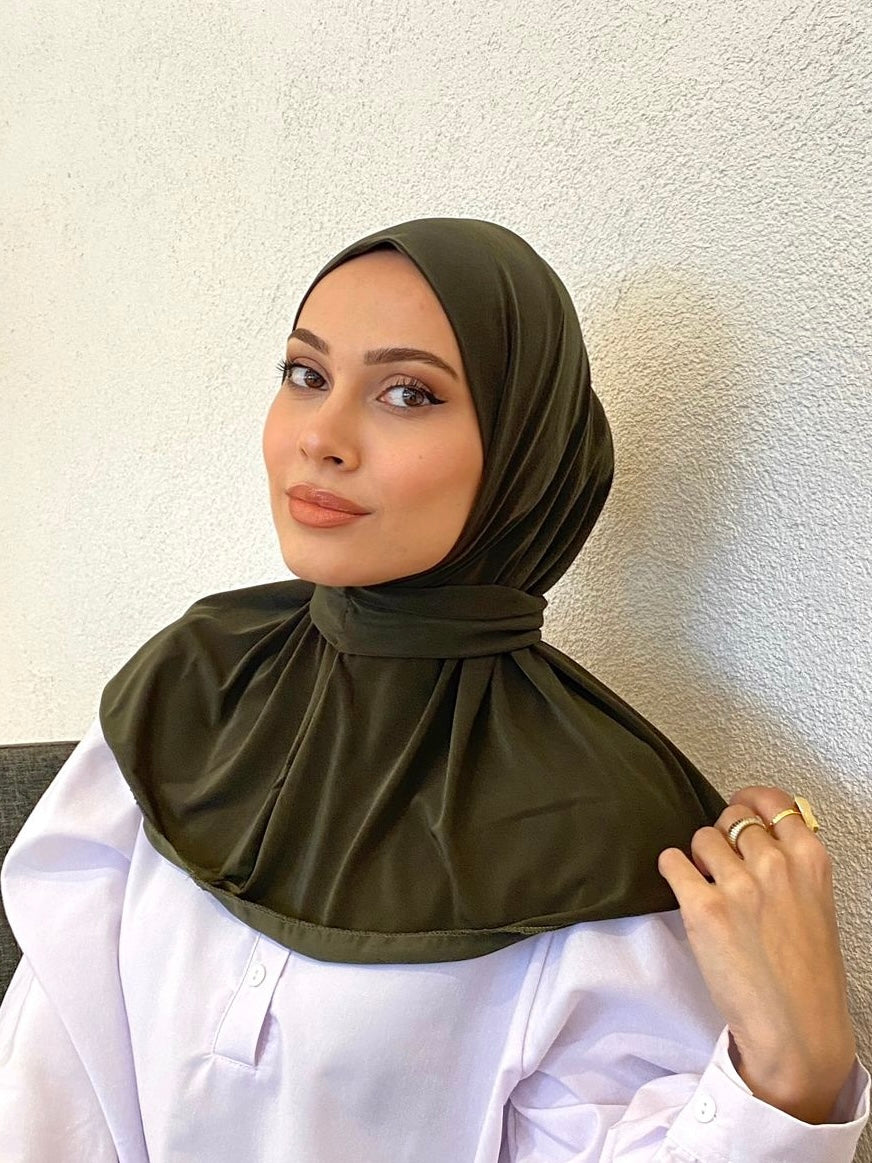 Athletic Hijab - Army Green