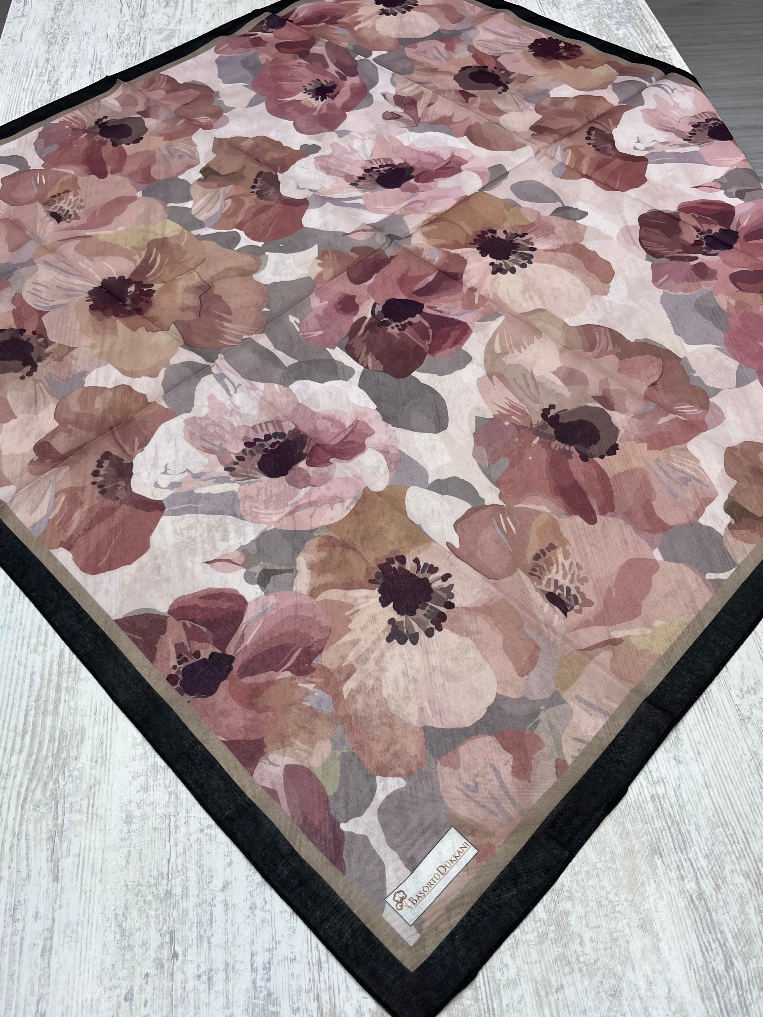 Maribel Square Scarf - Vintage Rose