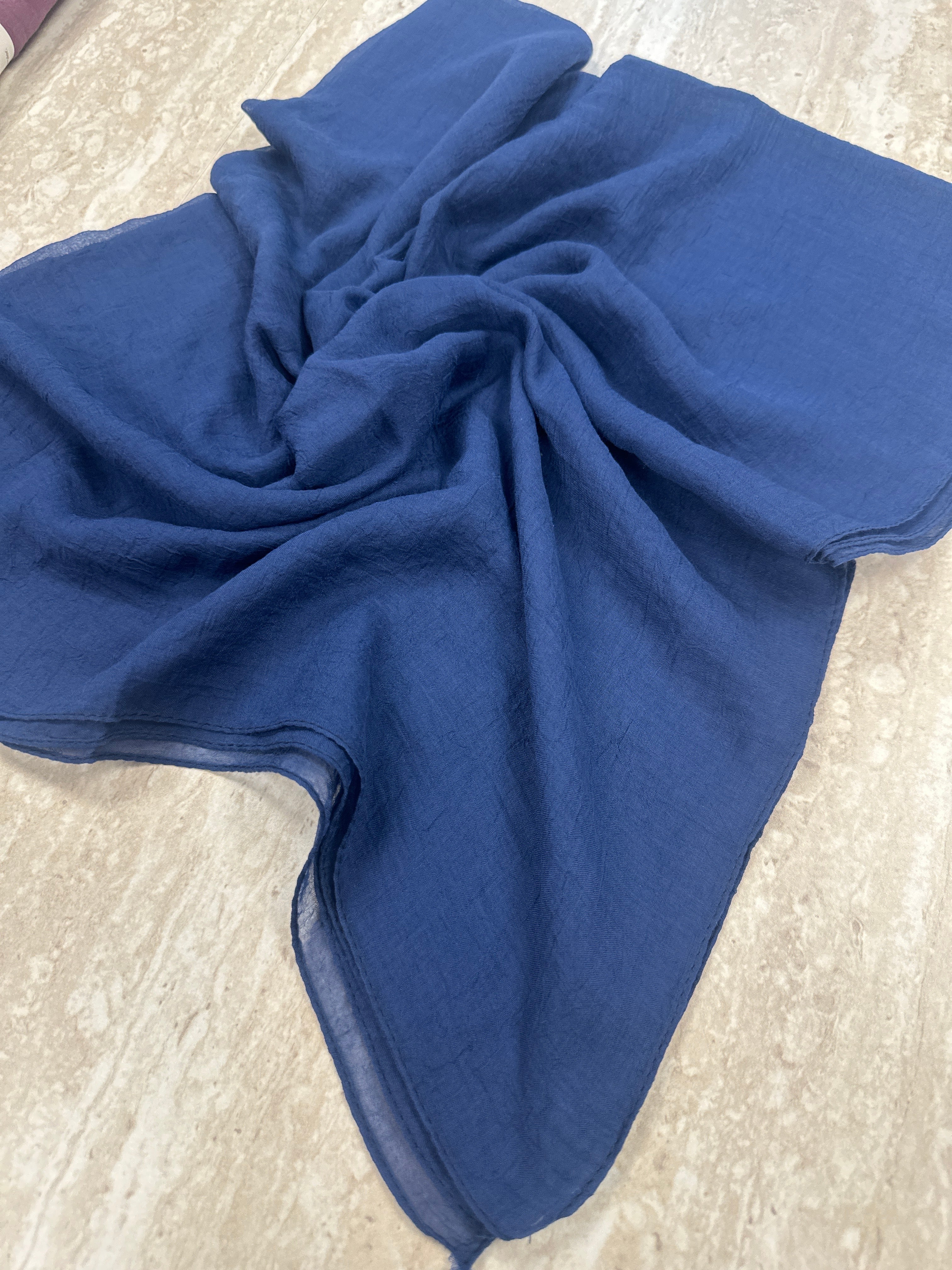 Relax Square Scarf -Denim Blue