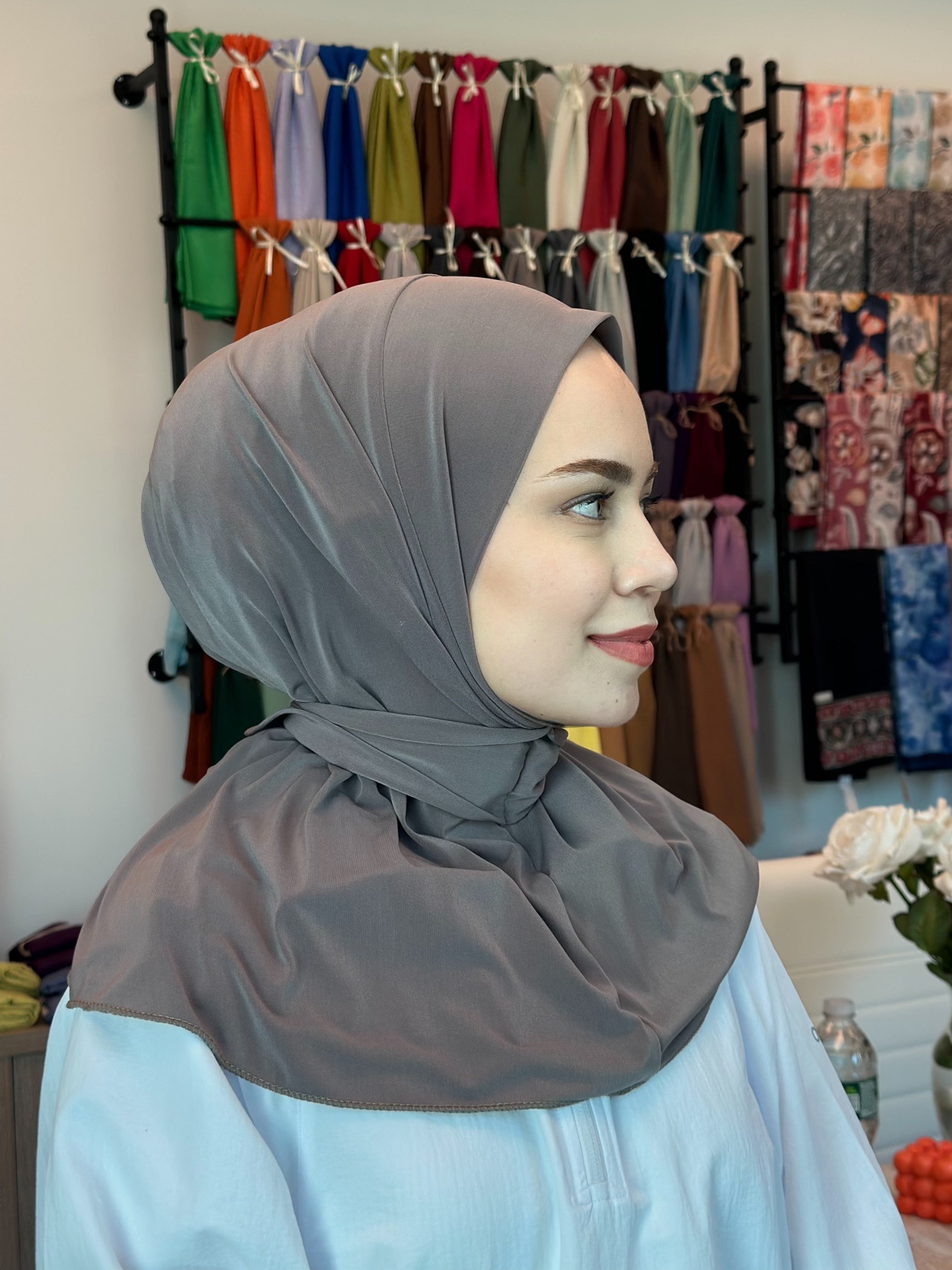 Athletic Hijab - Shadow Grey