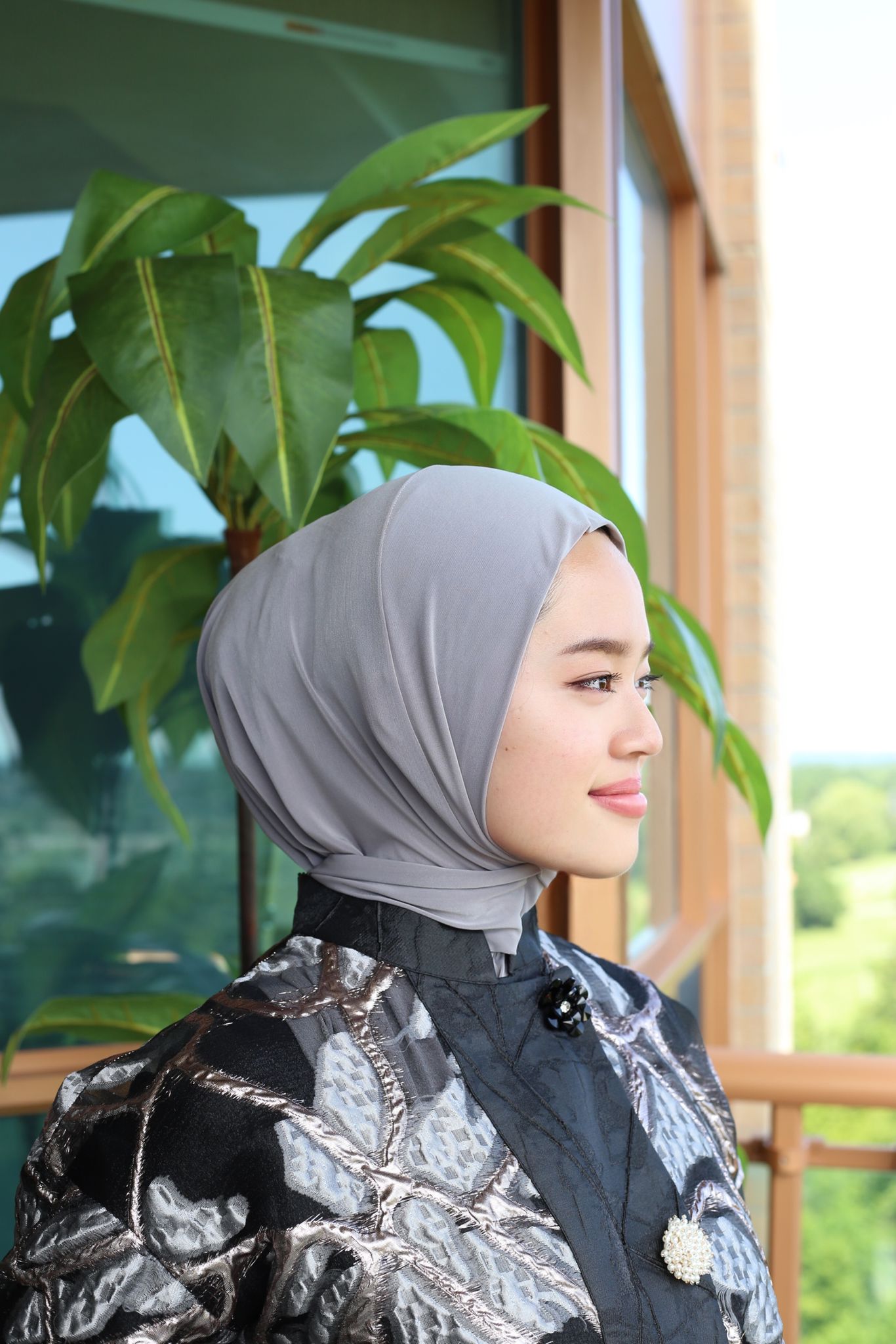 Athletic Hijab - New Grey