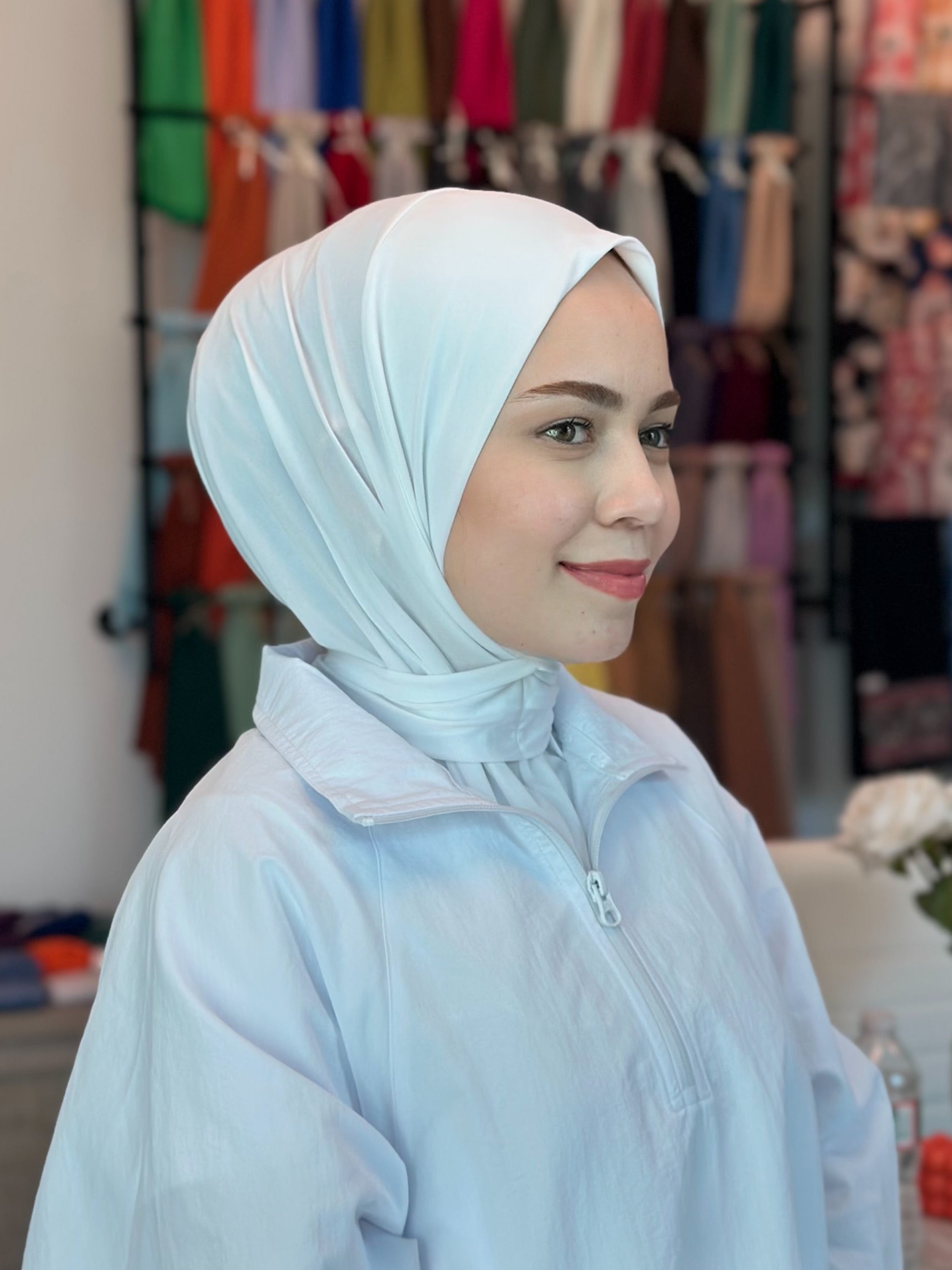 Athletic Hijab - White