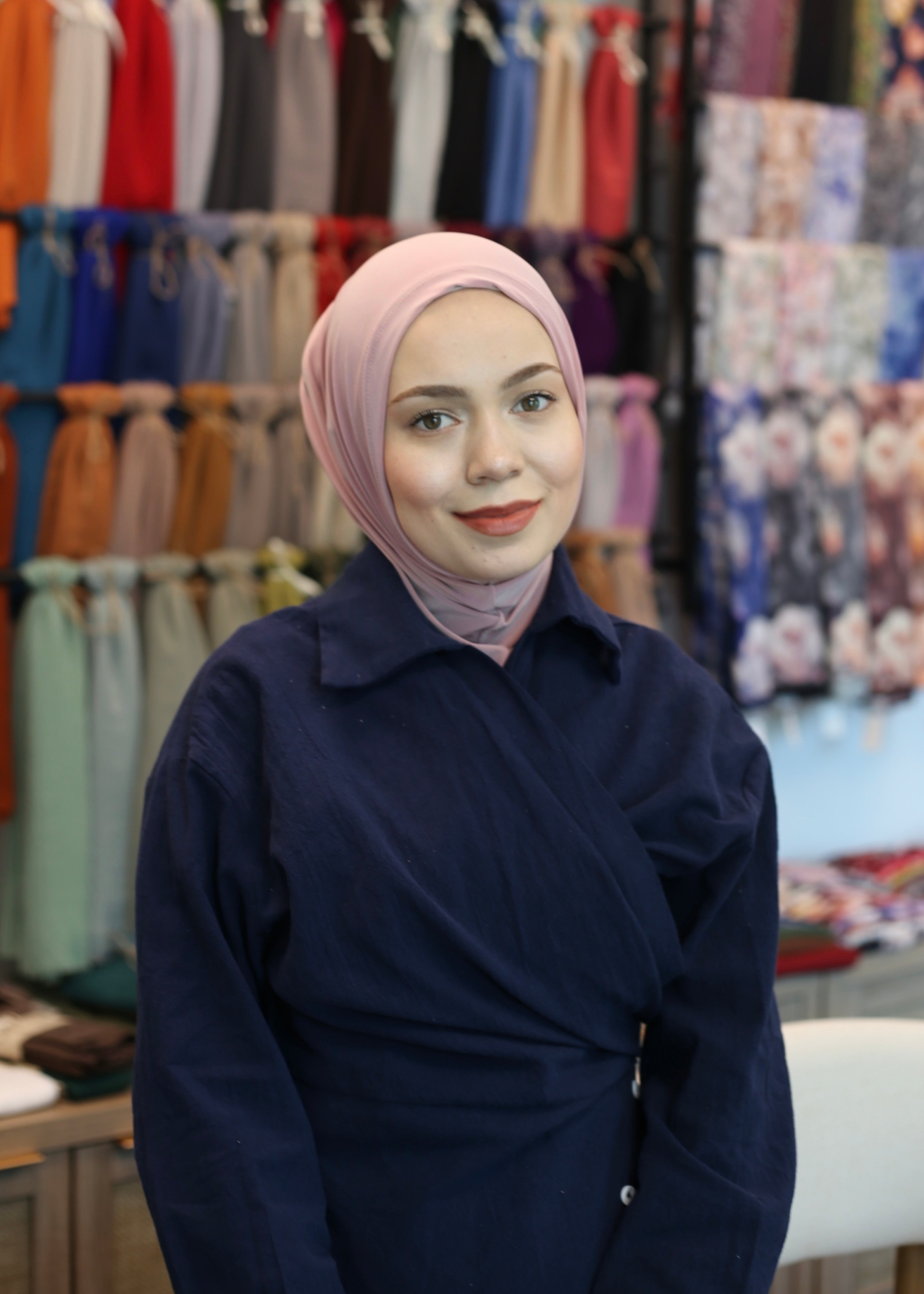 New Athletic Hijab -Blush Pink (No Snap Closure)
