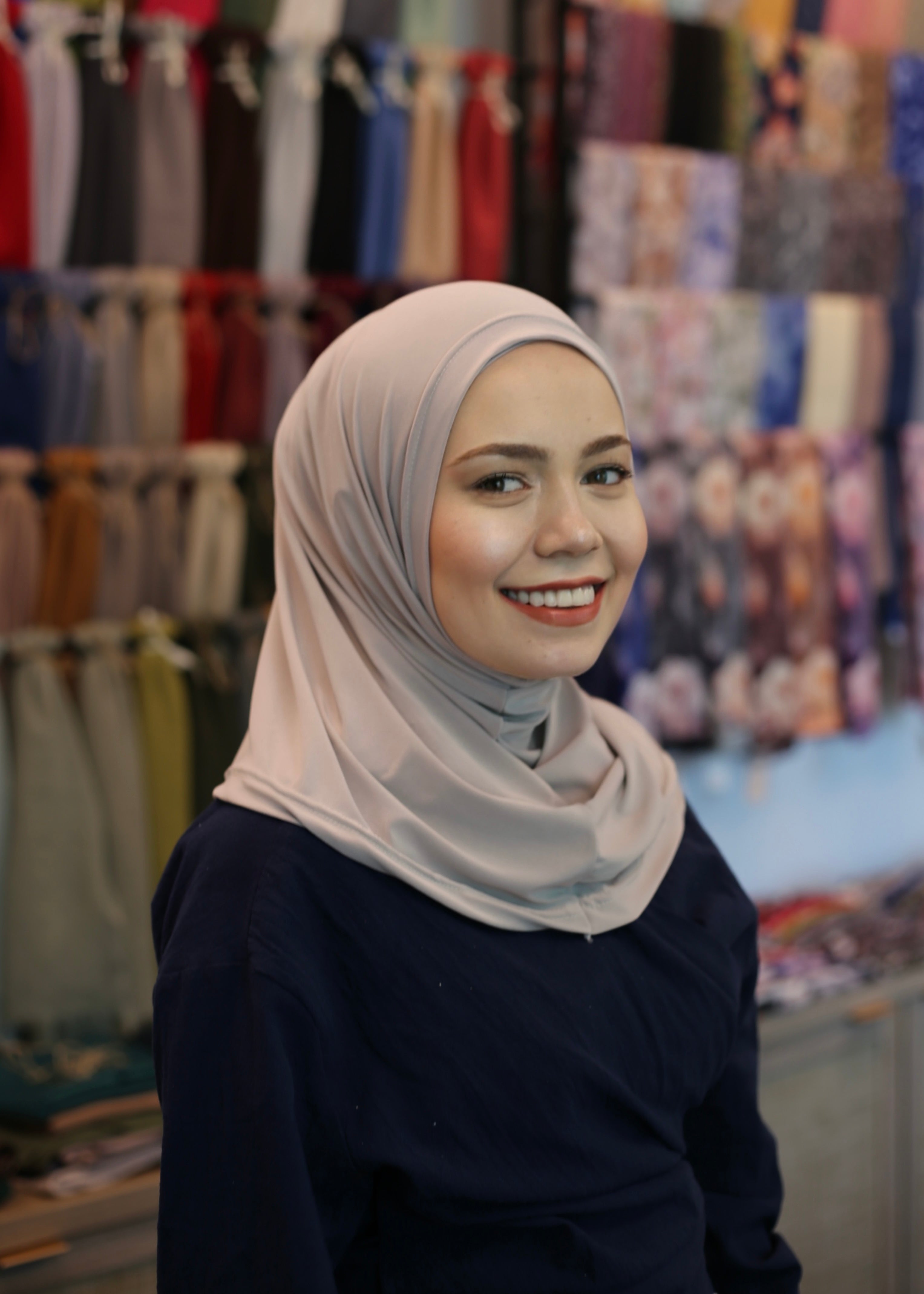 New Athletic Hijab -Beige (No Snap Closure)