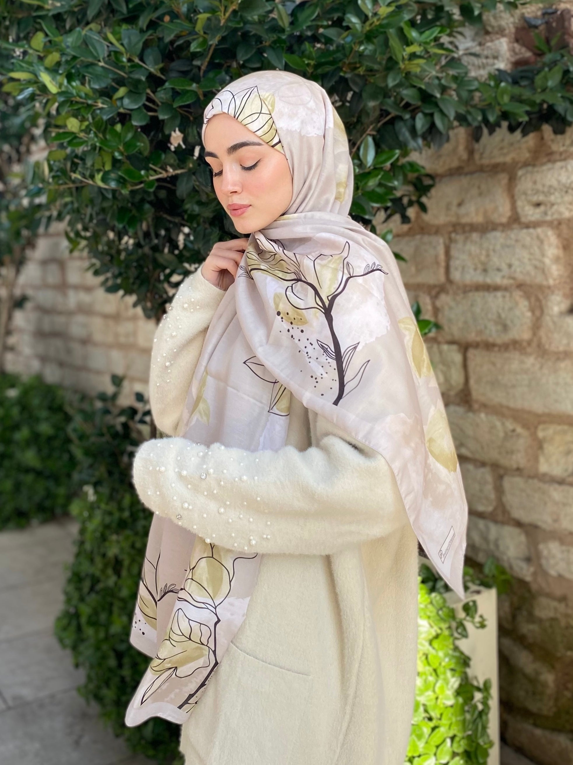 Coral Hijab - Sage