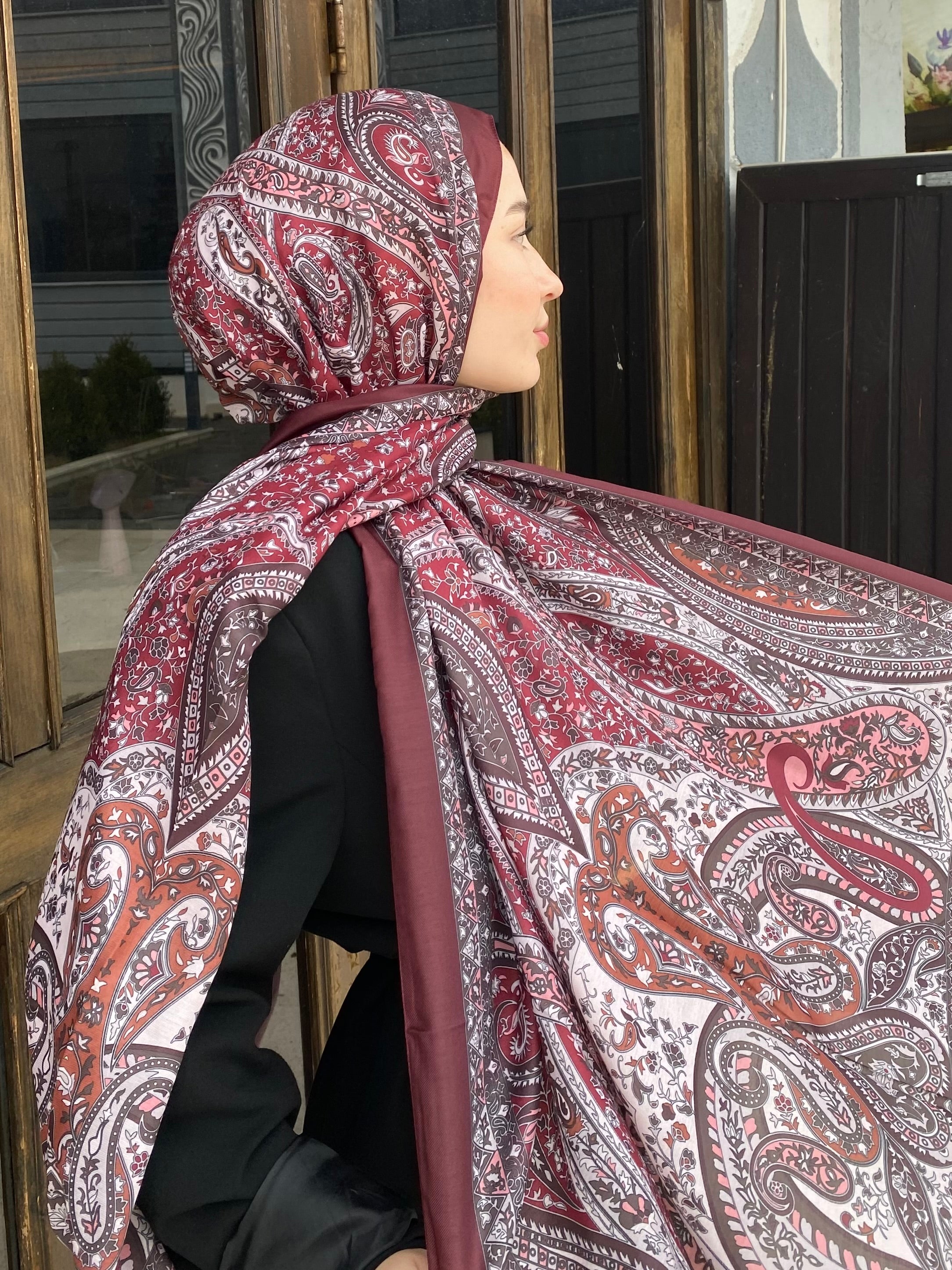 Firuze 2 Hijab - Burgundy