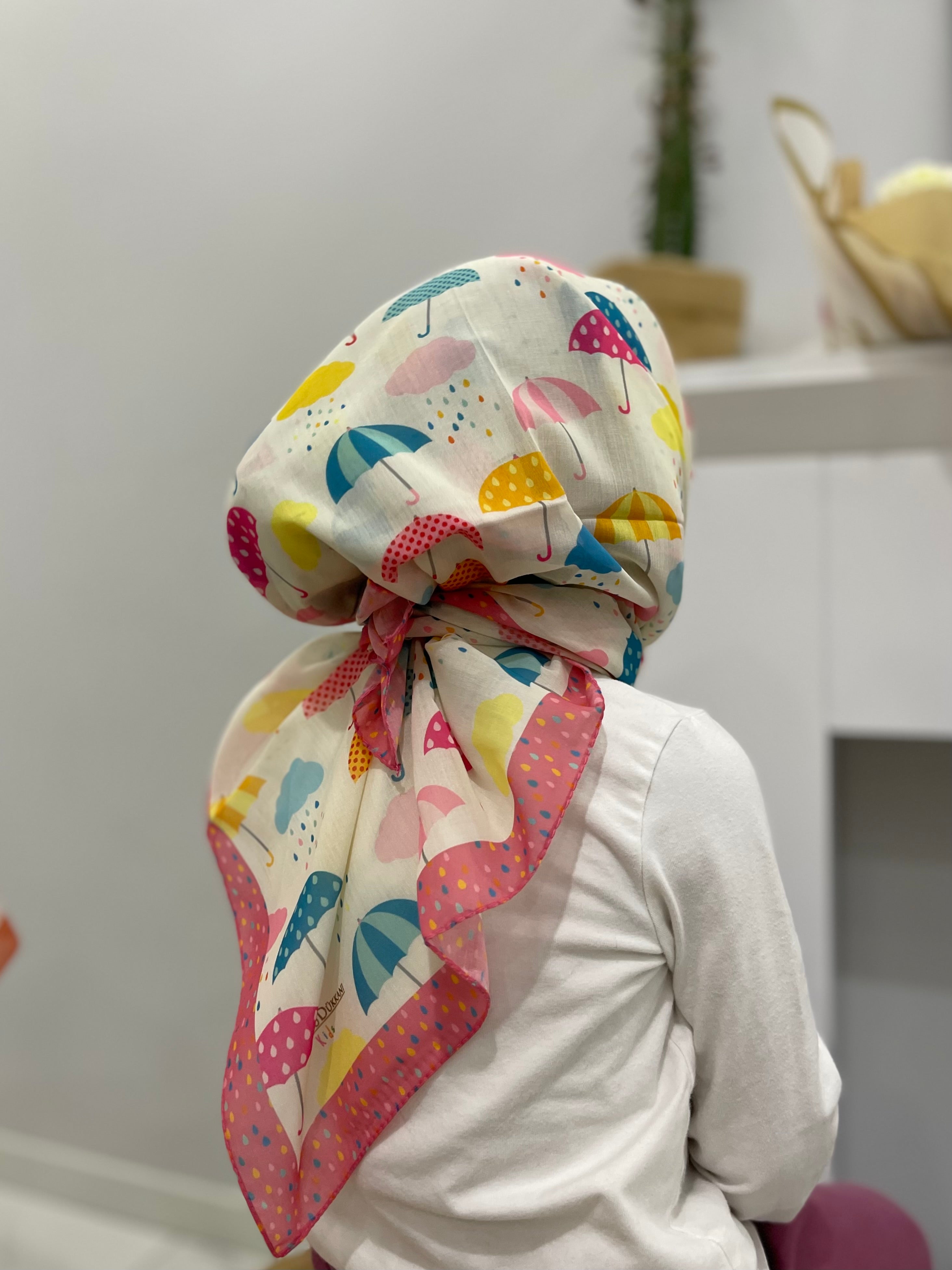 Kids Square Scarf - Umbrella