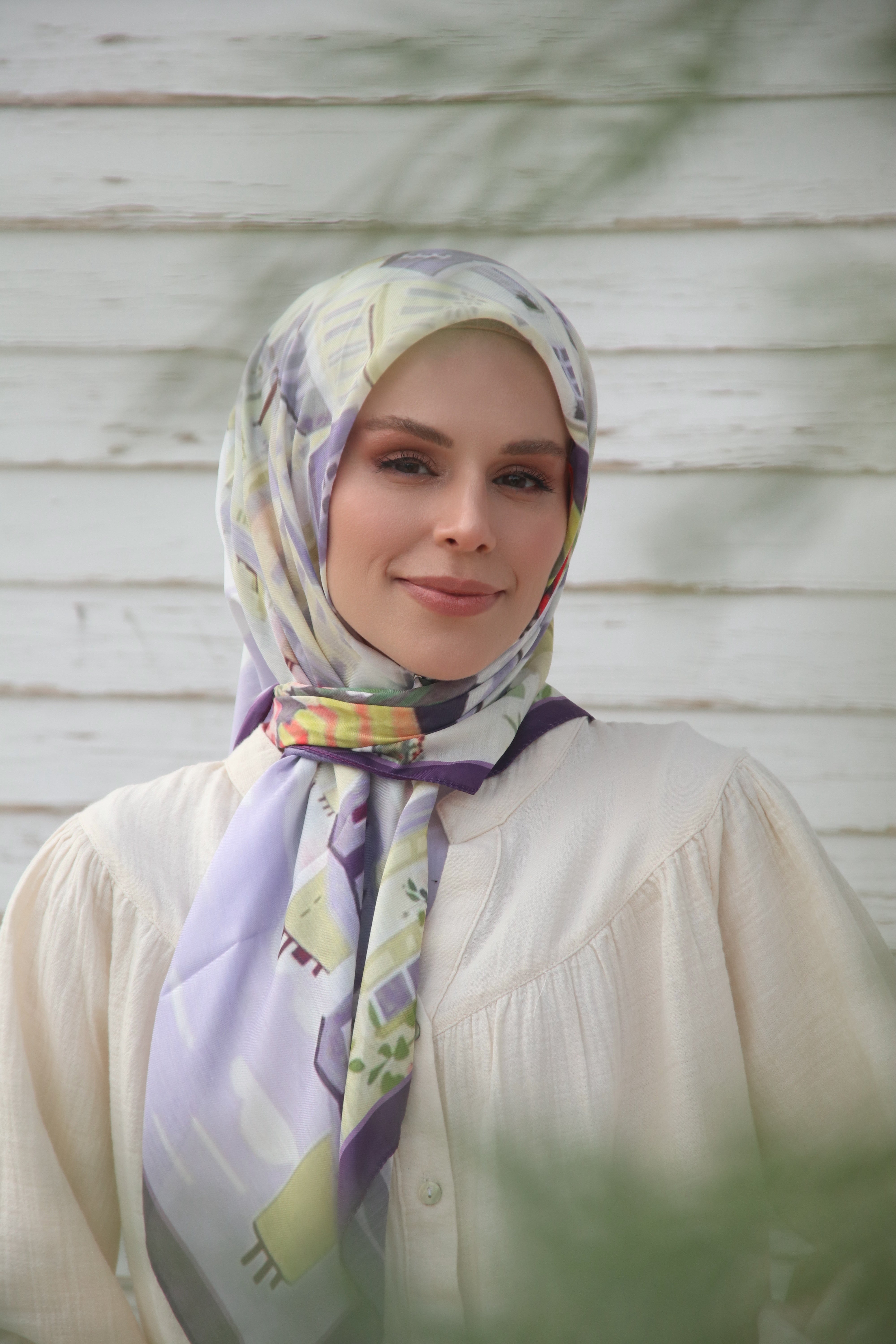 City Square Scarf - Purple