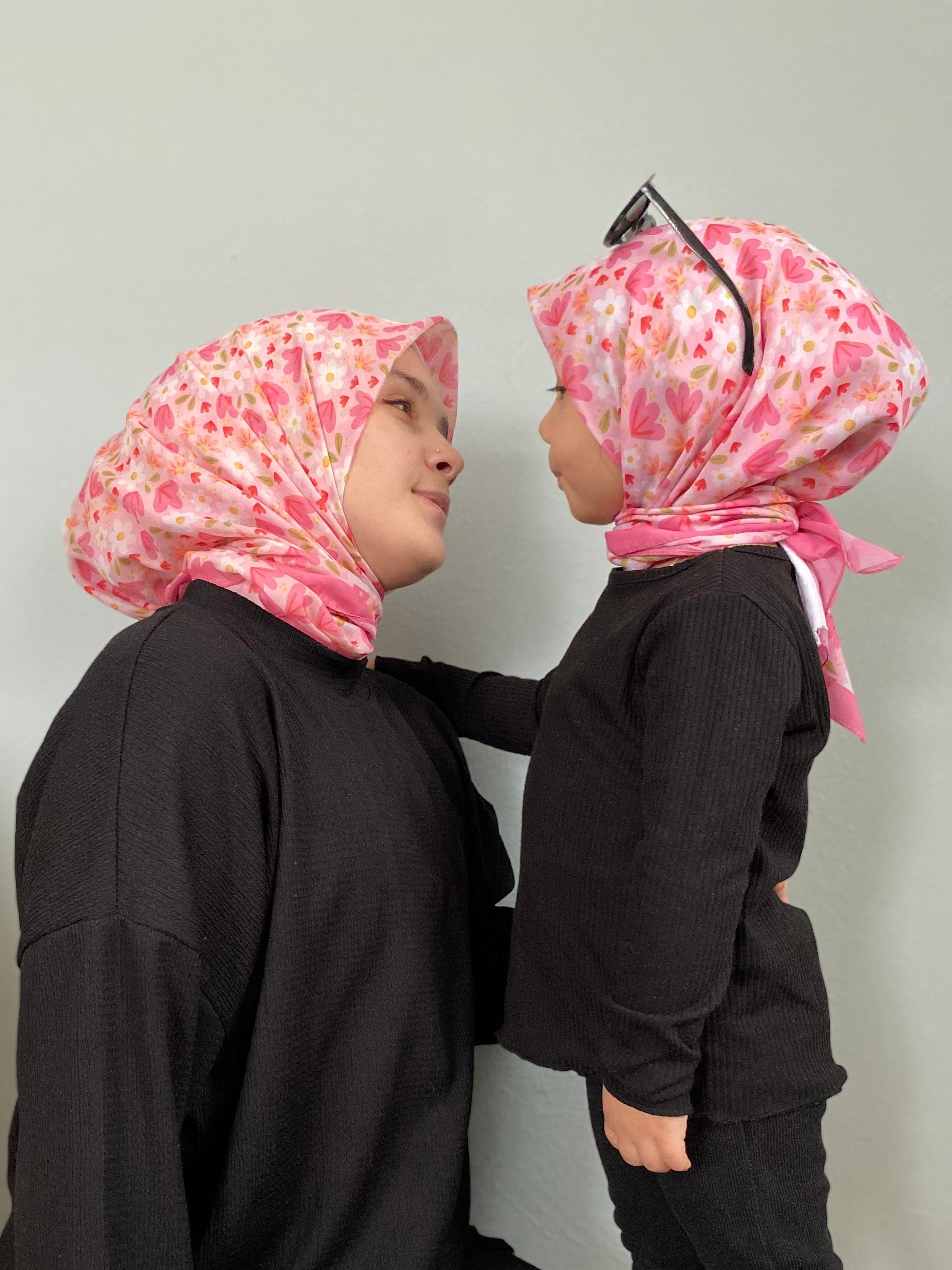 Mom & Kids Square Scarf - Dream Flower