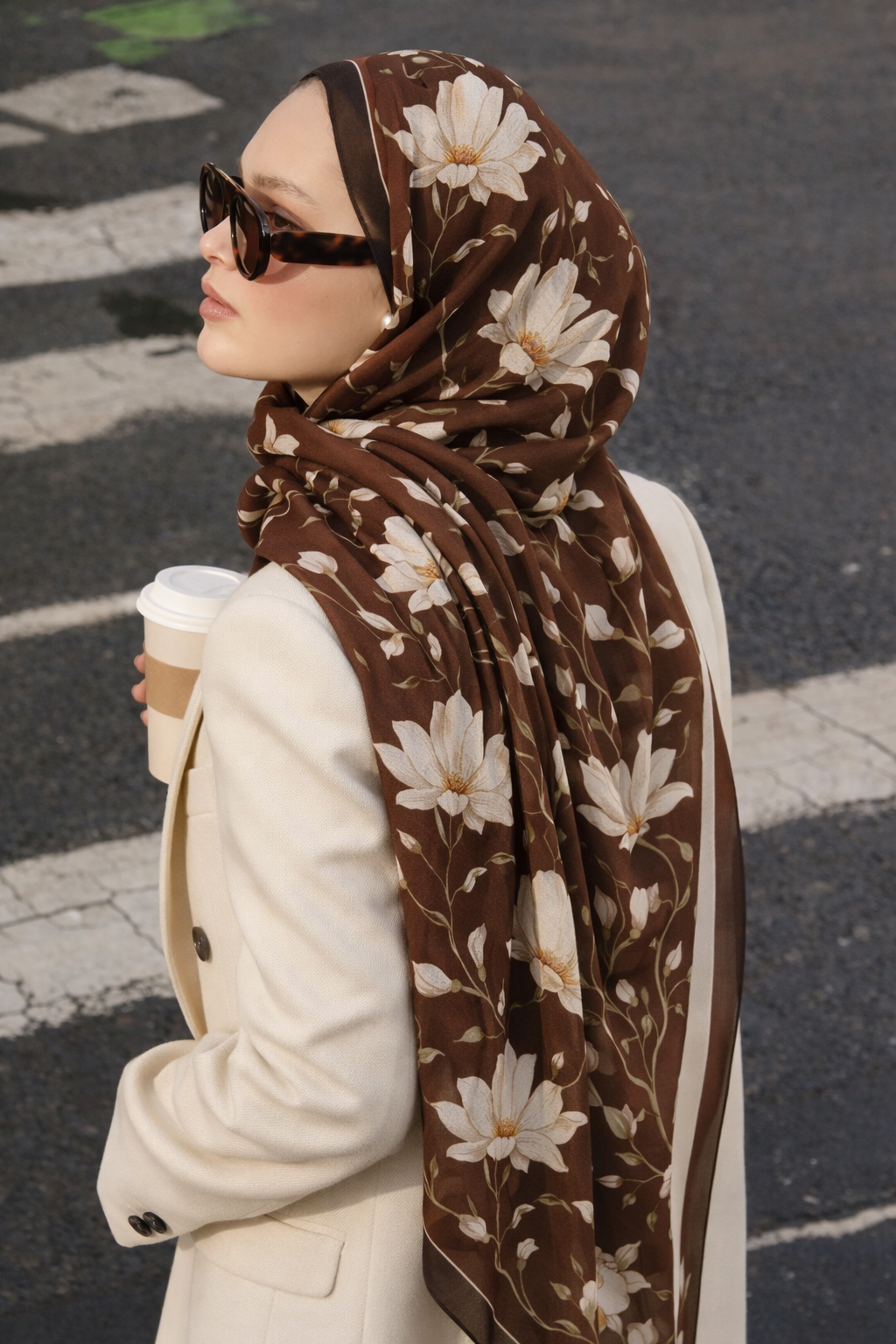 Silk Garden Hijab - Bitter