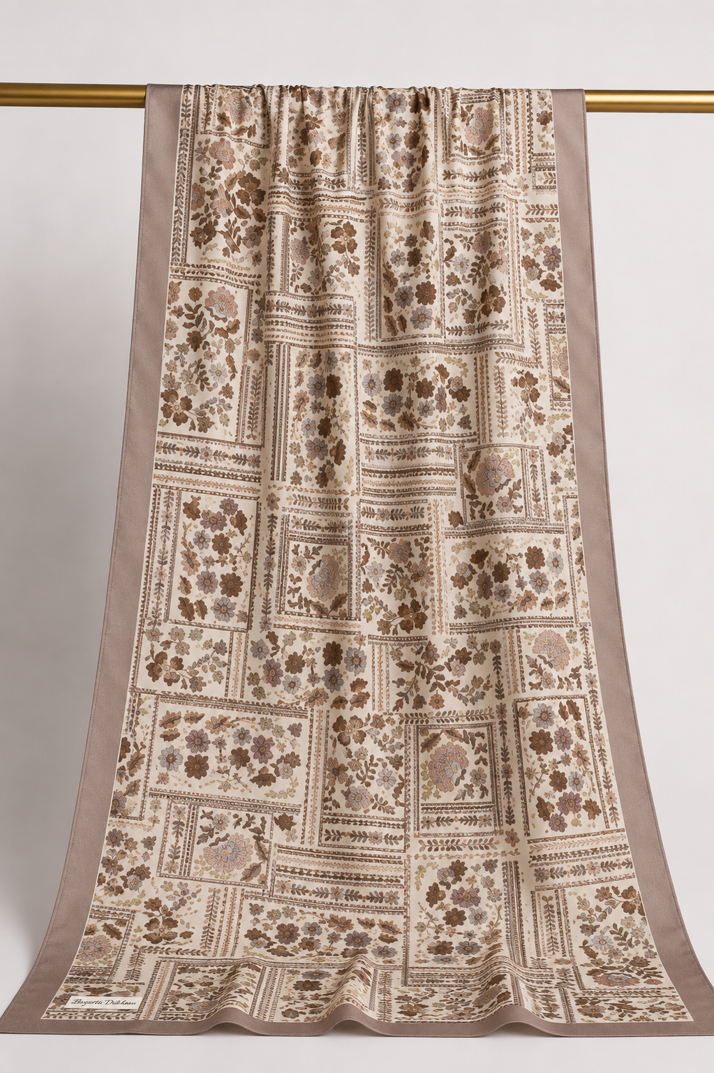 Spring Mosaic Hijab - Taupe