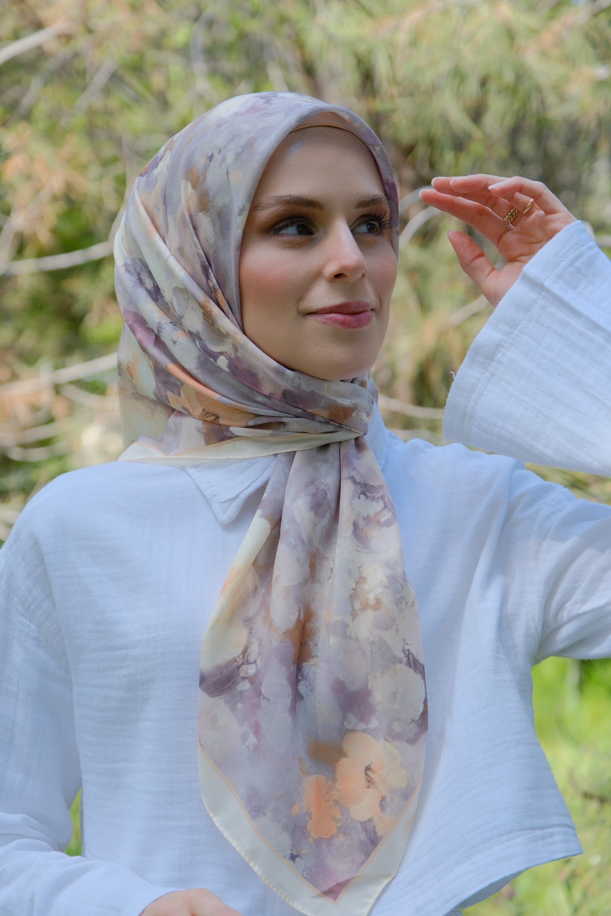 Rose Blend Square Scarf - Butter Yellow