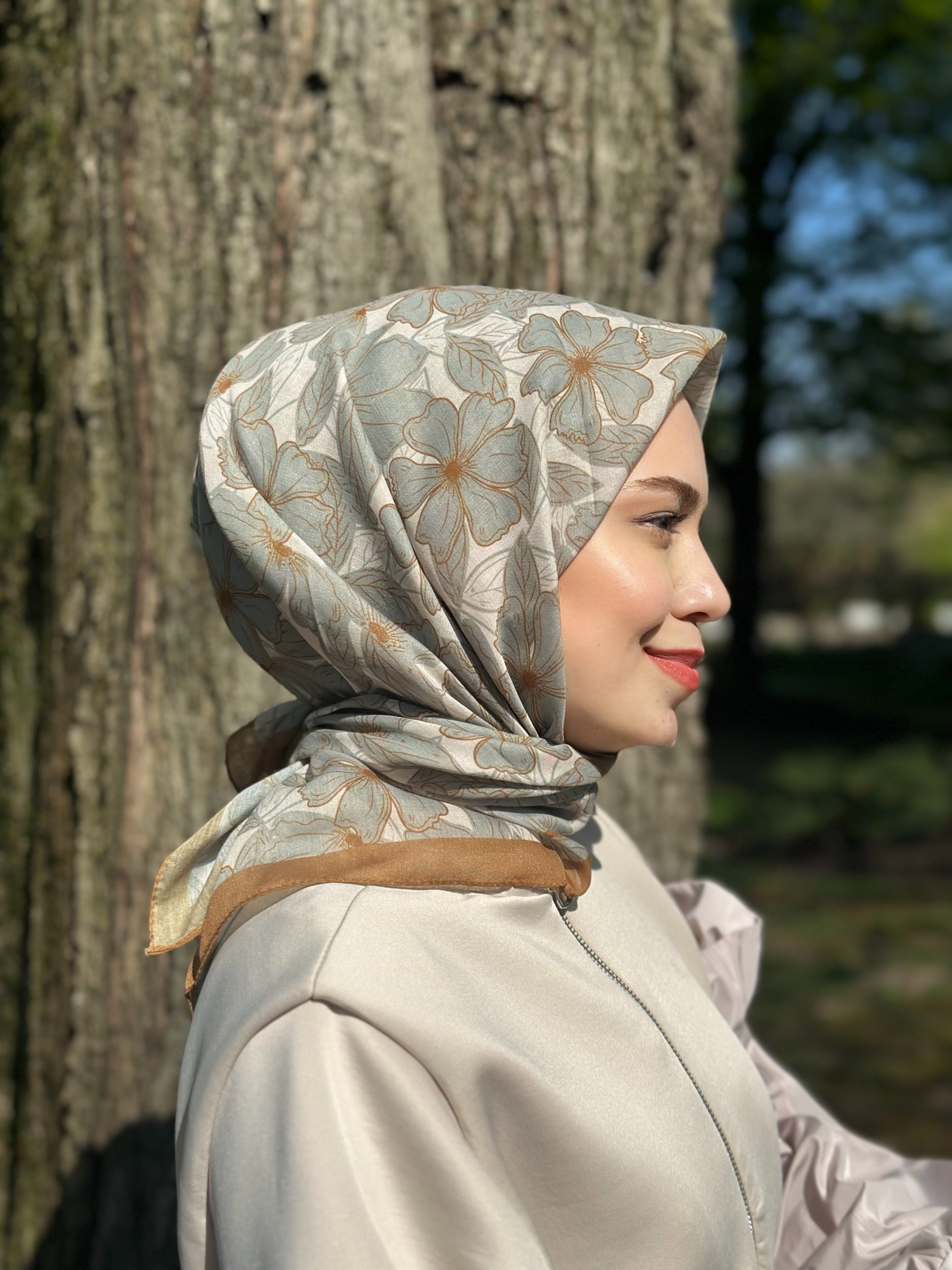 Floria Touch Square Scarf - Mustard