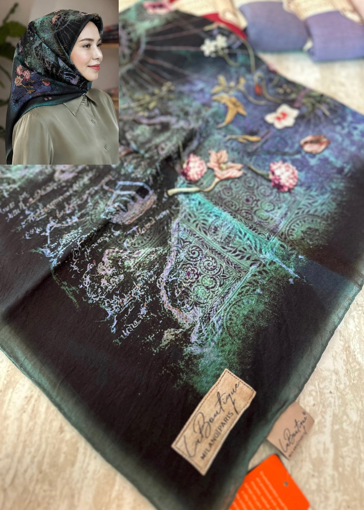 La Boutique Square Scarf - 55