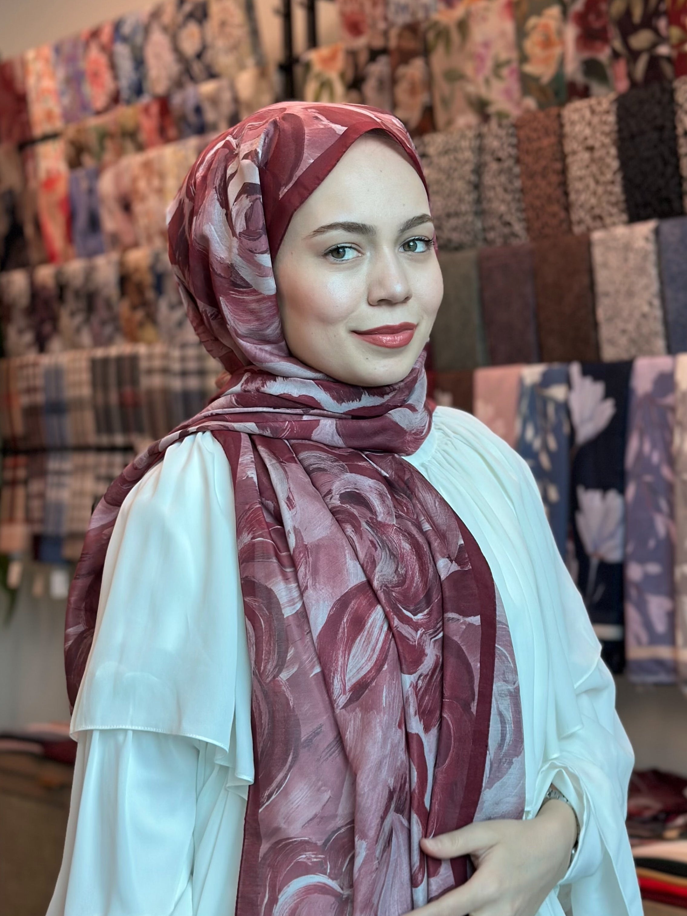 Rosara Hijab - Summer Burgundy