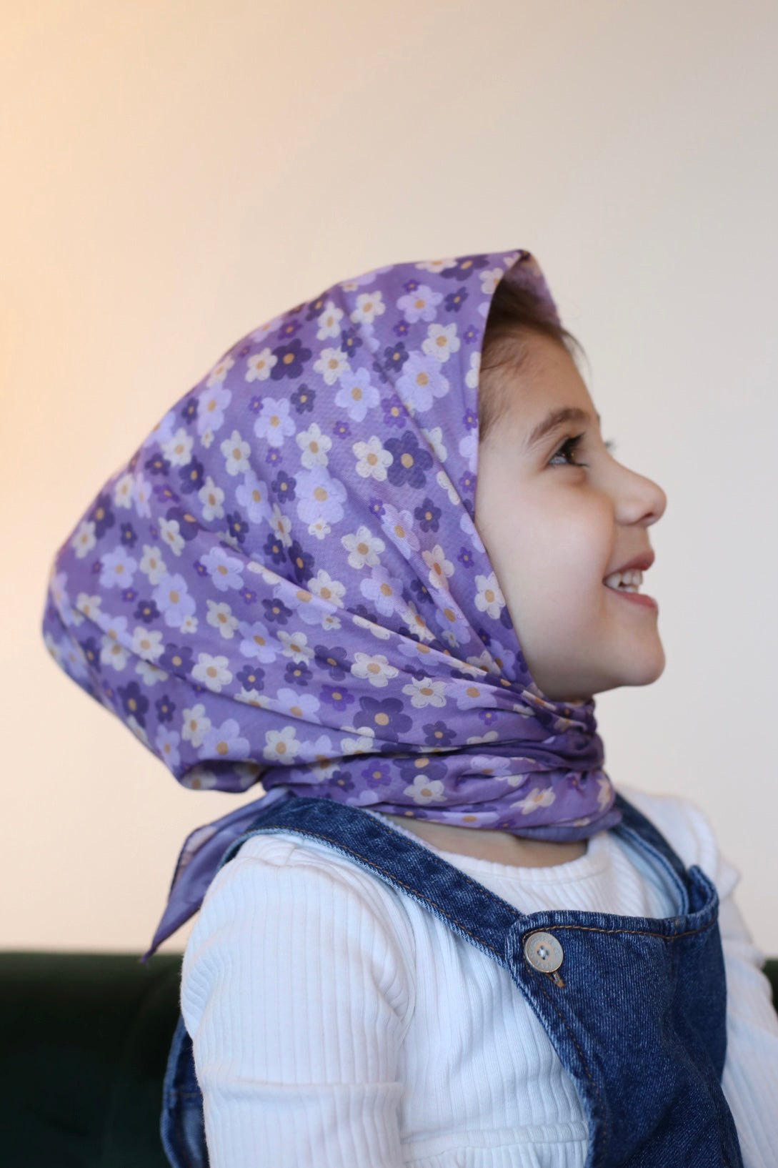 Kids Square Scarf - Lilac Wildflower