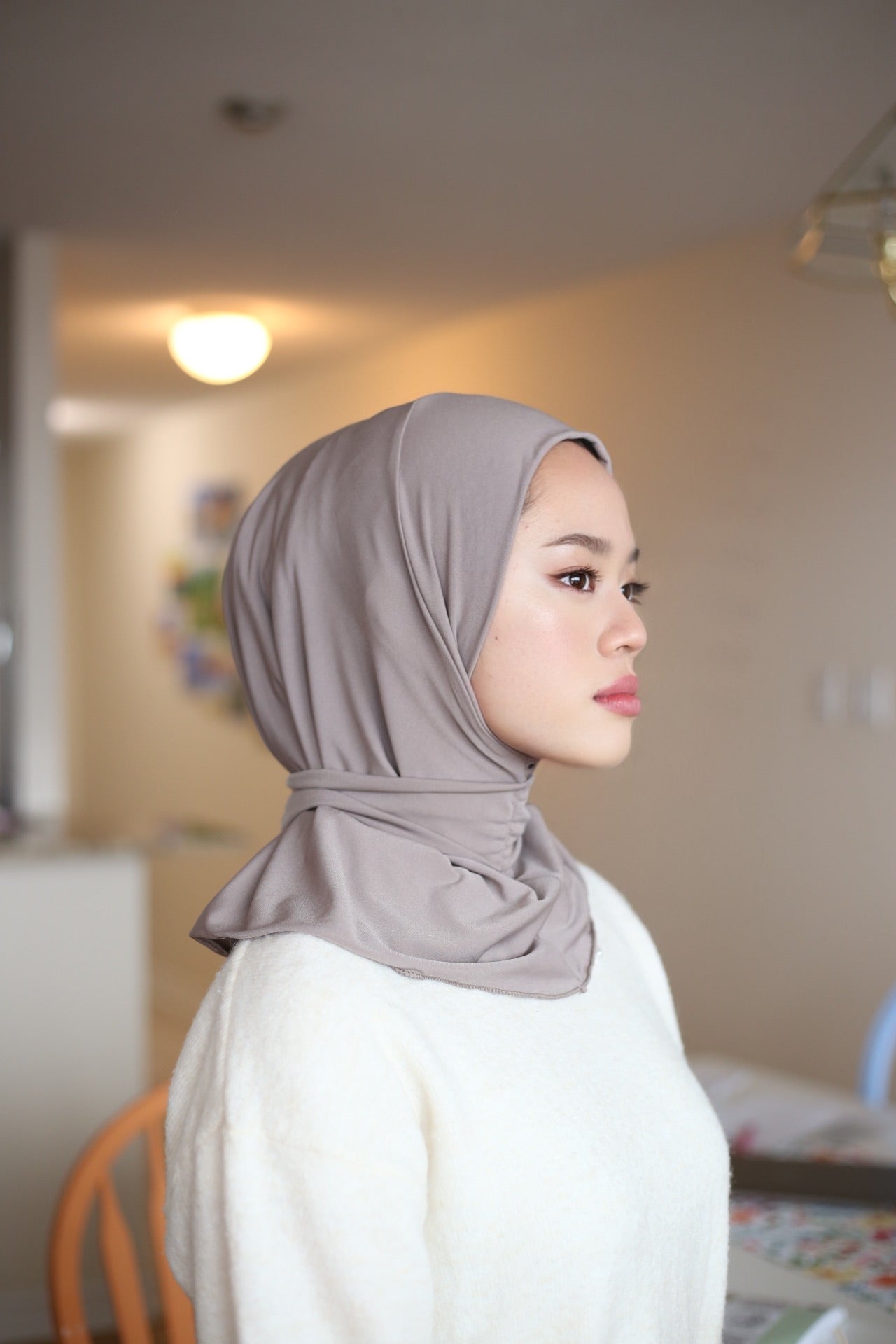 Athletic Hijab - Taupe Brown