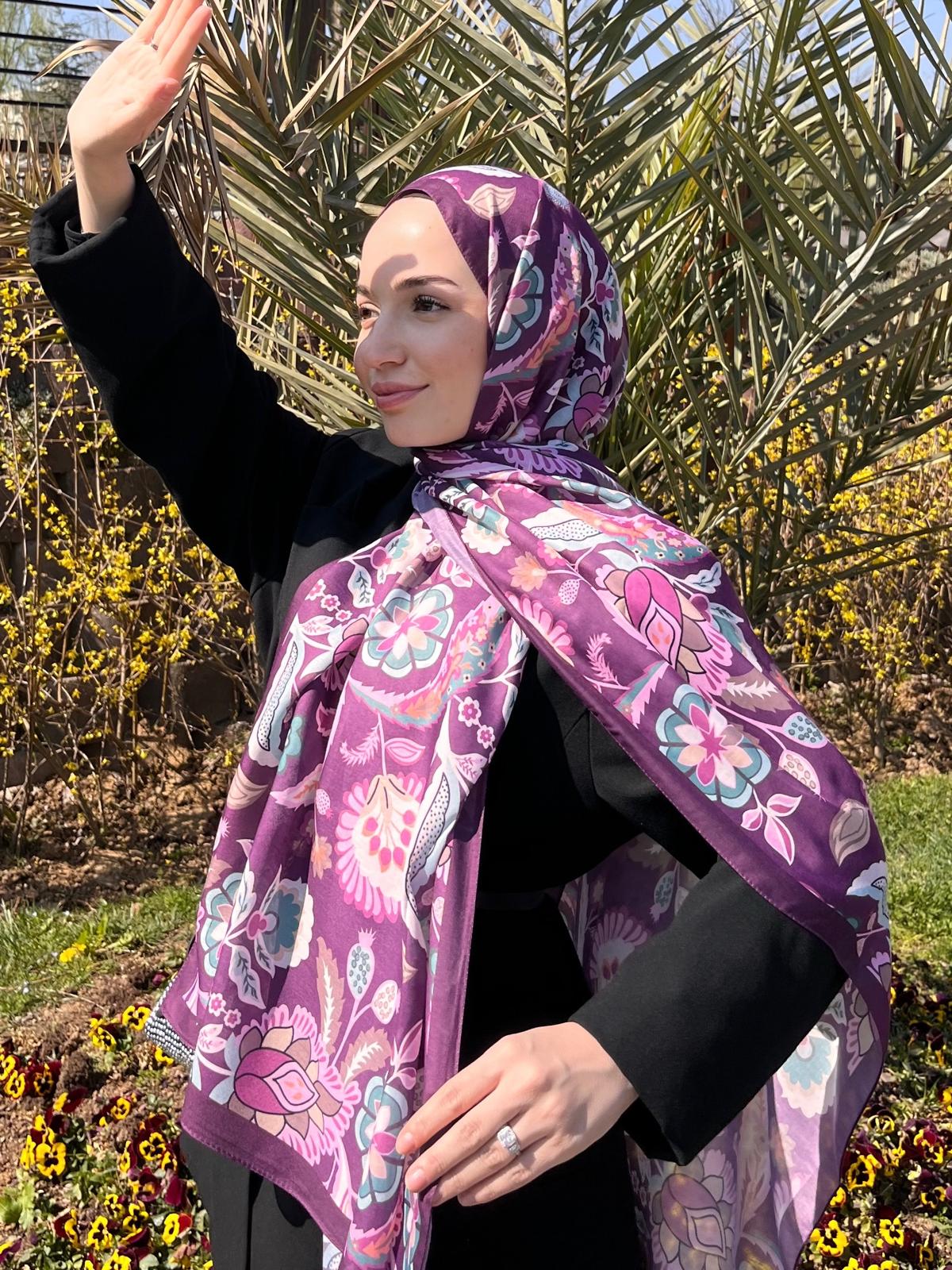 Ethnic Hijab - Purple
