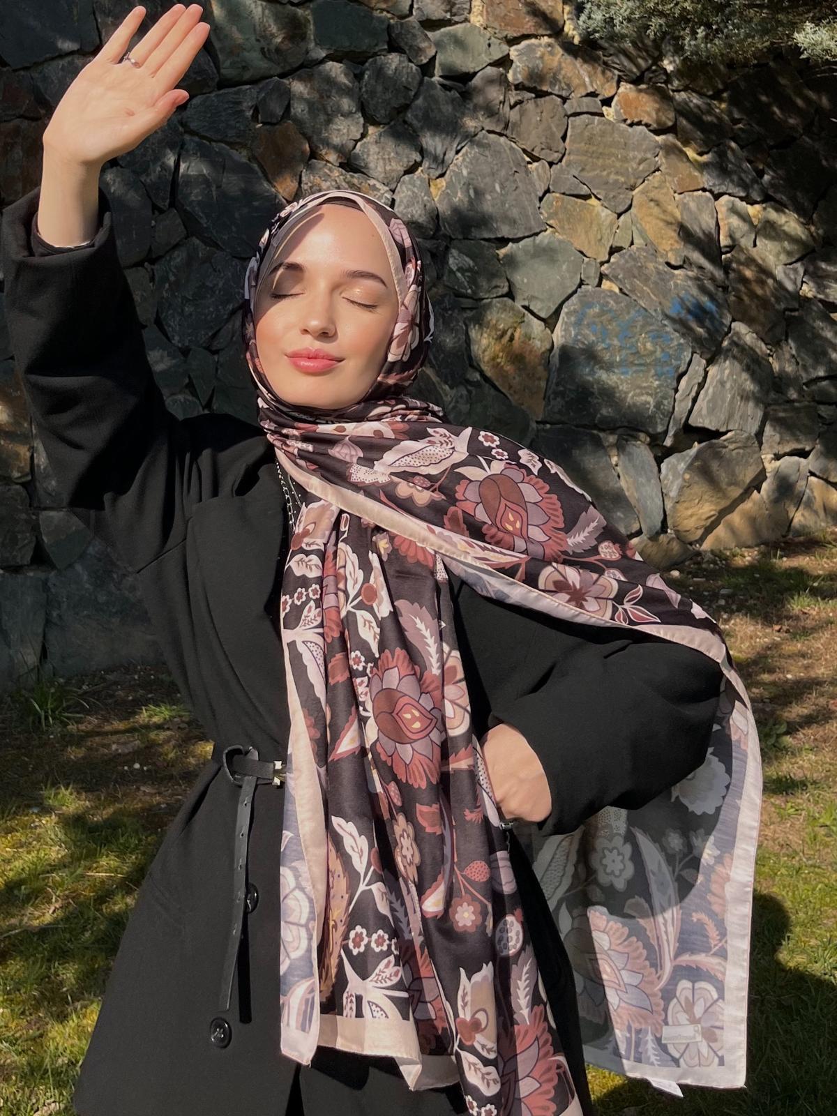 Ethnic Hijab - Black Coffee