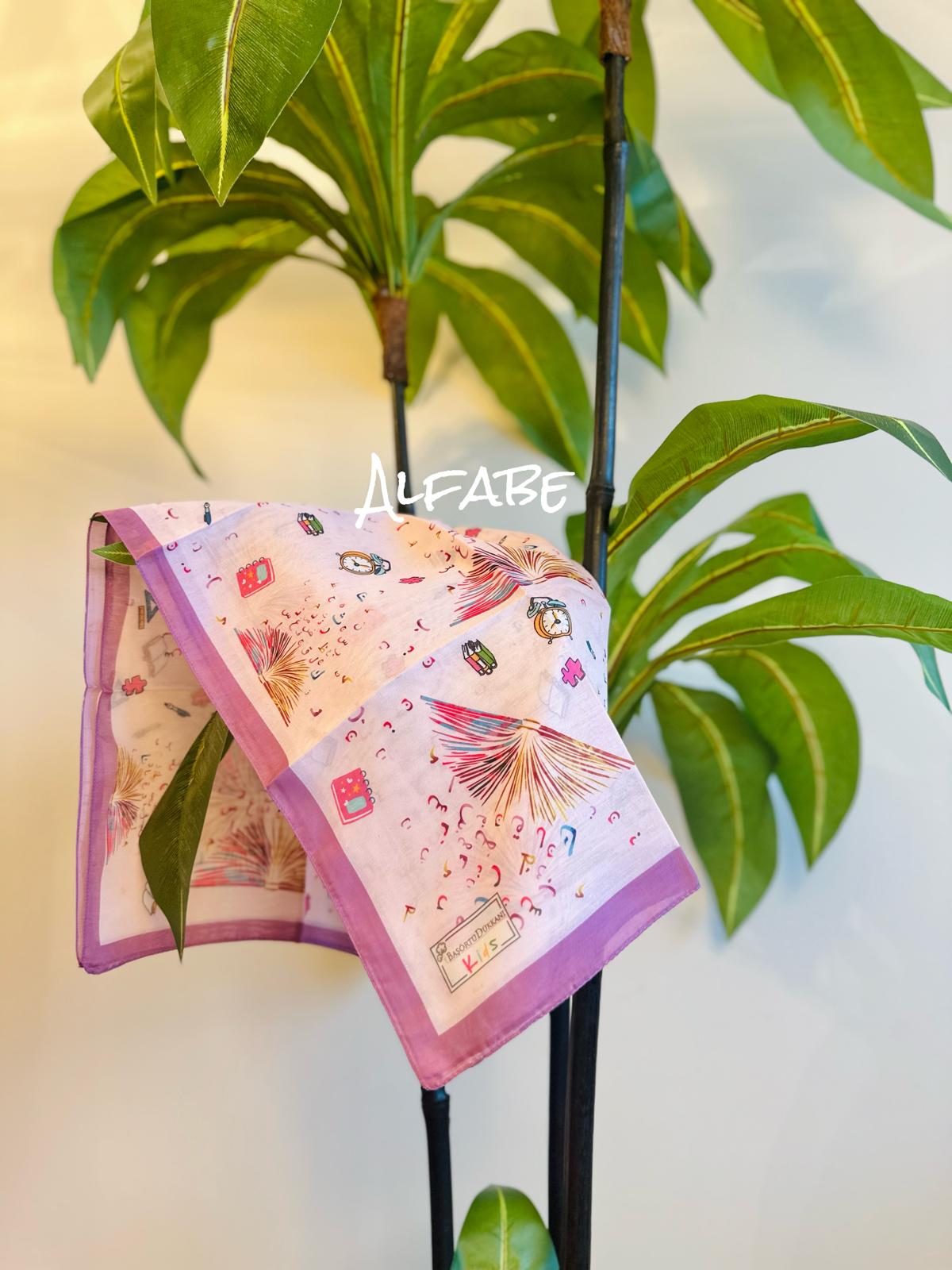 Kids Square Scarf - Alphabet