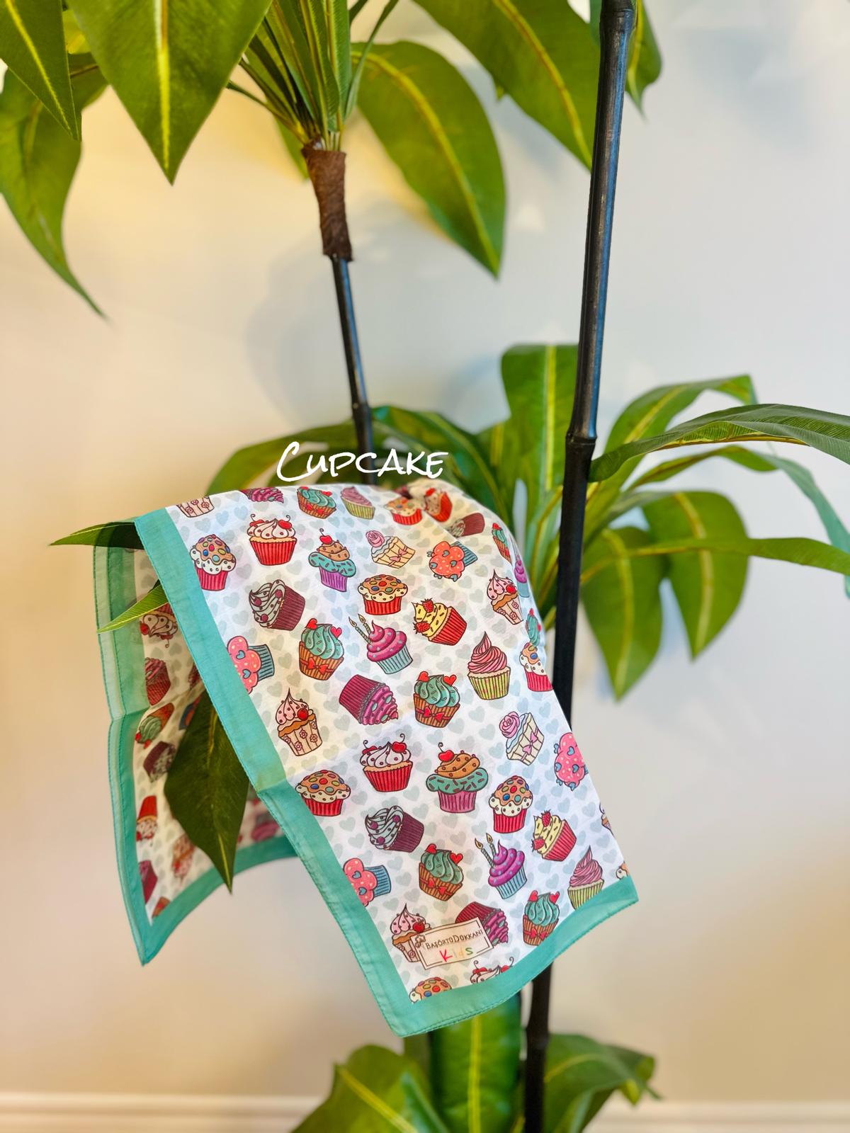 Kids Square Scarf - Cupcake