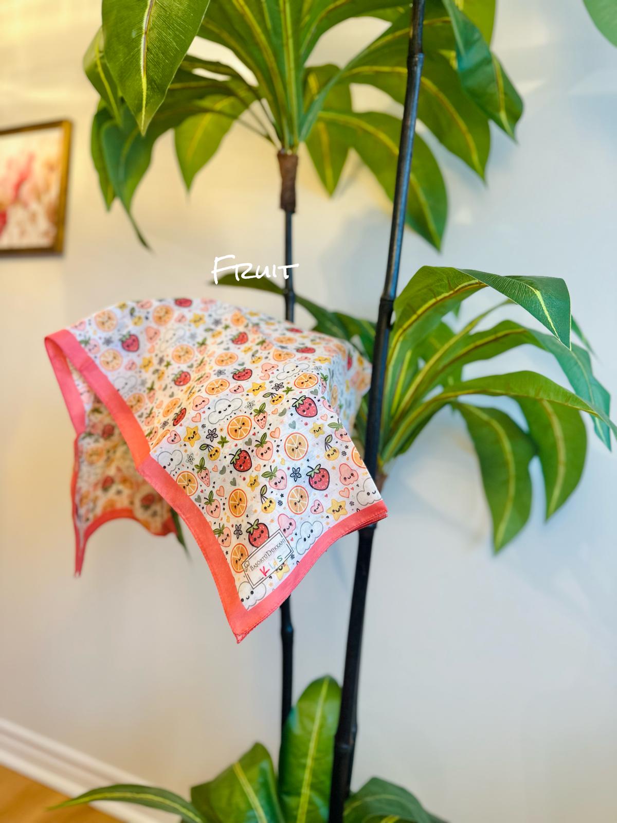 Kids Square Scarf - Fruit