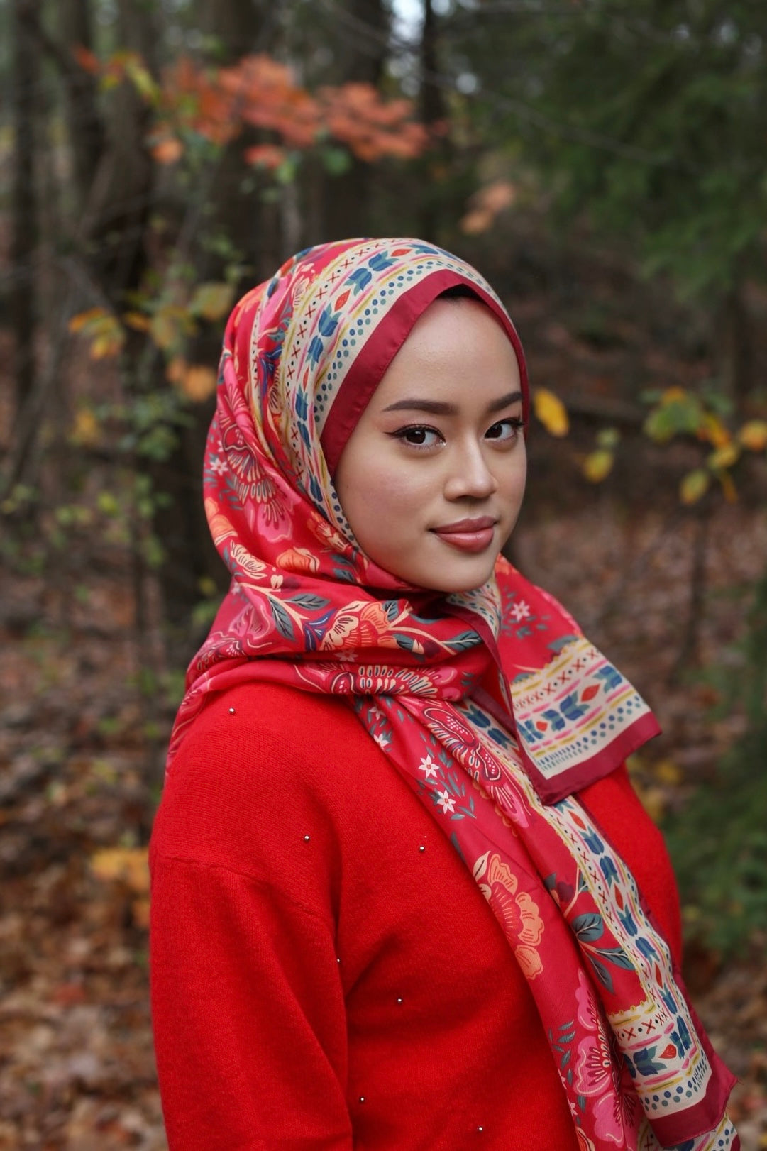 Vintage Hijab - Burgundy